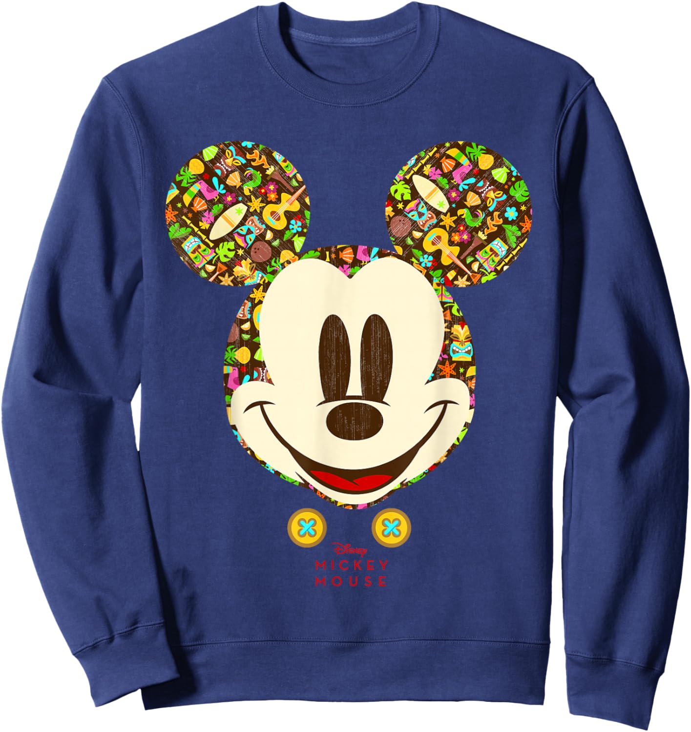 Disney Year of The Mouse Tiki Holiday Mickey July Small Sweatshirt - Sweatshirt | Navy