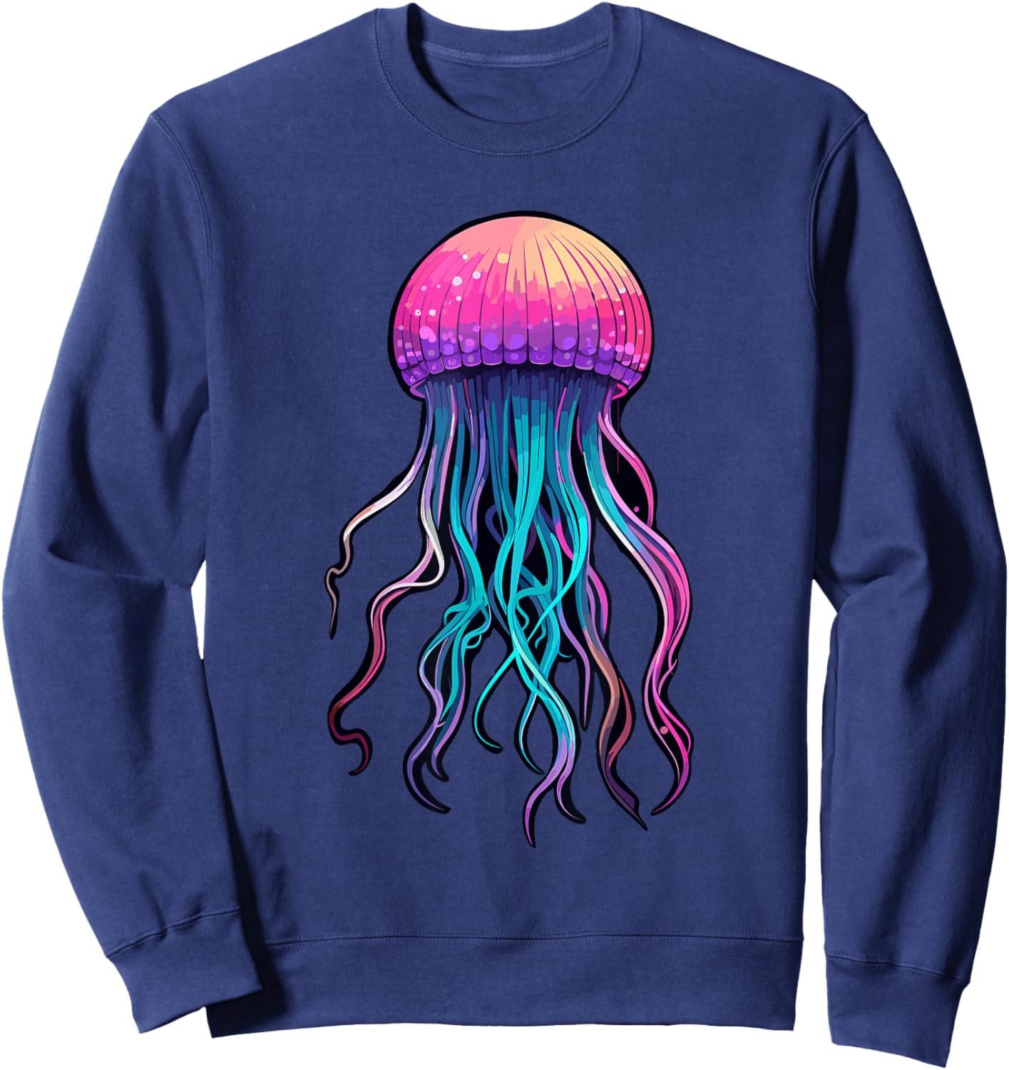 Jellyfish Costume Psychedelic Jelly Fish Sea Ocean Sweatshirt - Sweatshirt | Navy