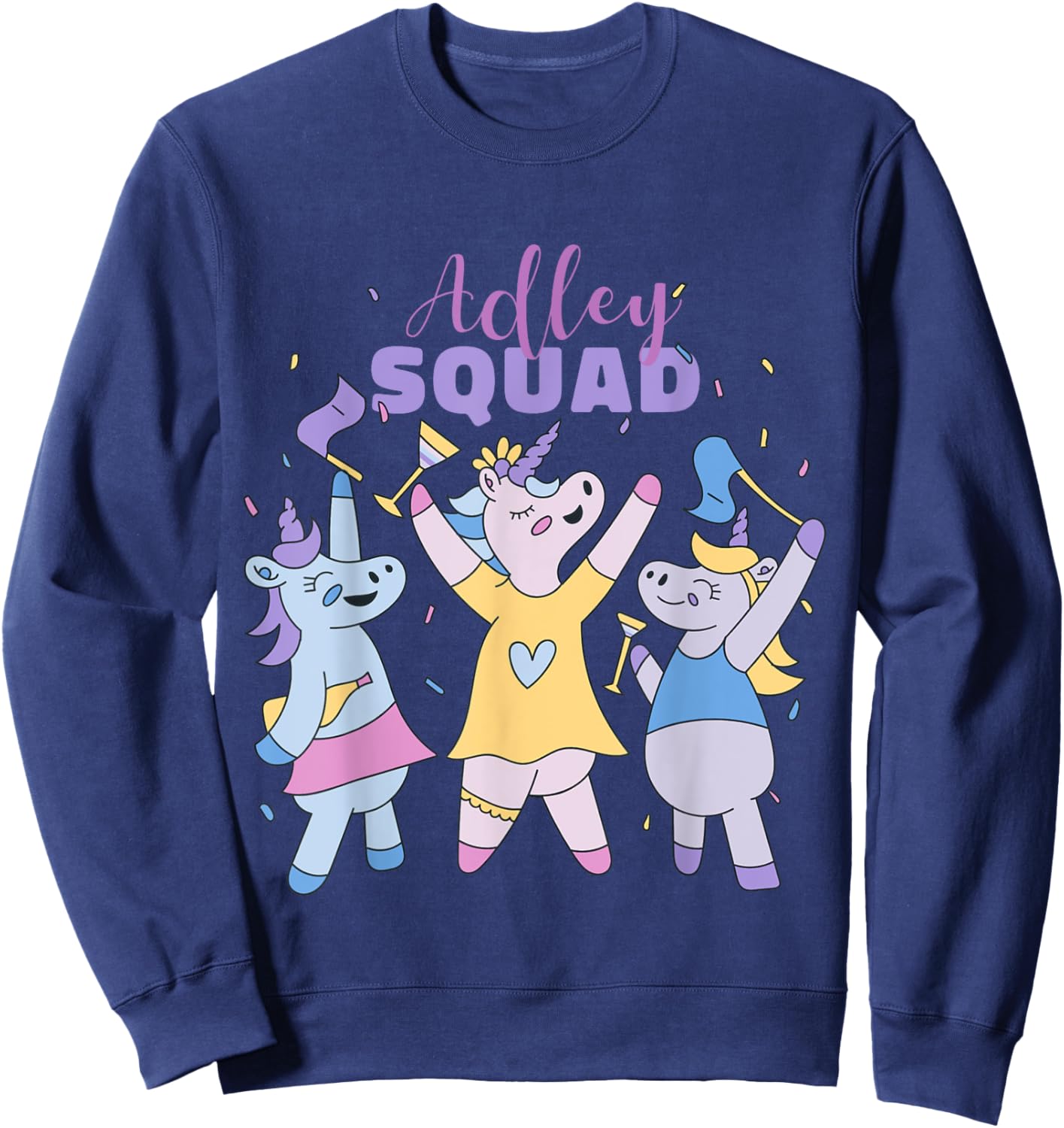 Adley Merch Unicorn Design Sweatshirt - Sweatshirt | Navy