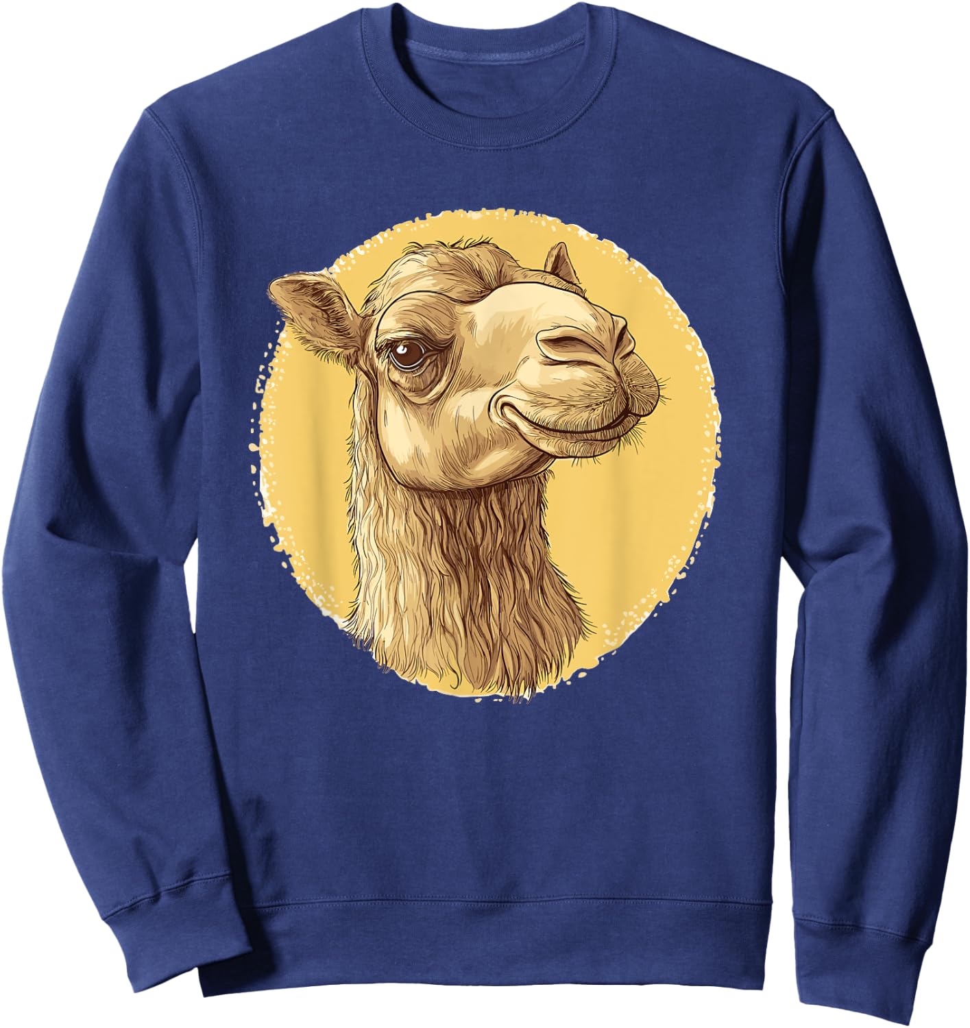 Vintage Camel Illustration Sweatshirt - Sweatshirt | Navy