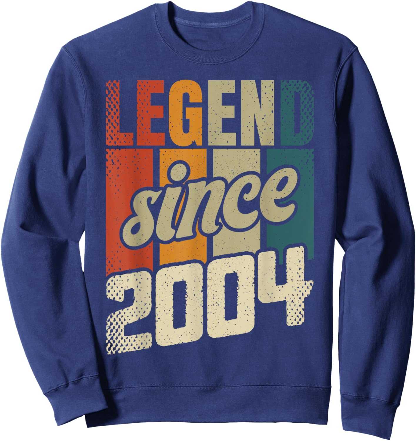 21st Birthday Man Woman 21 Years 2004 Decorative Funny Gift Sweatshirt - Sweatshirt | Navy