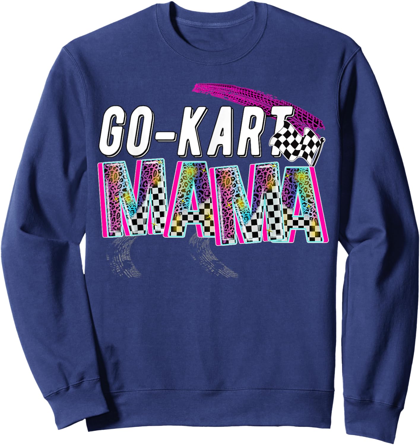 Go Kart Mama Go Kart Mom Go Kart Racer Mother Go Karting Mom Sweatshirt - Sweatshirt | Navy