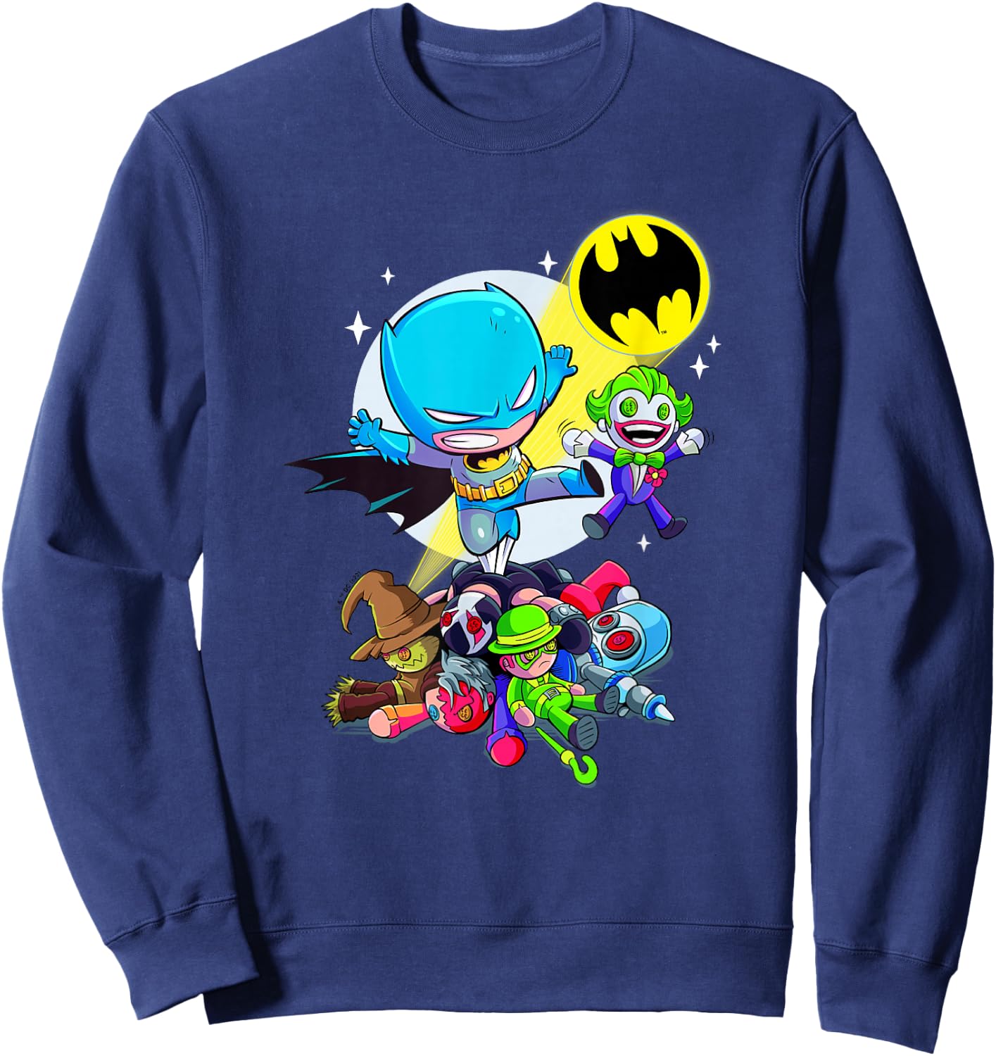 DC Super Friends Batman Defeats The Villains Sweatshirt - Sweatshirt | Navy