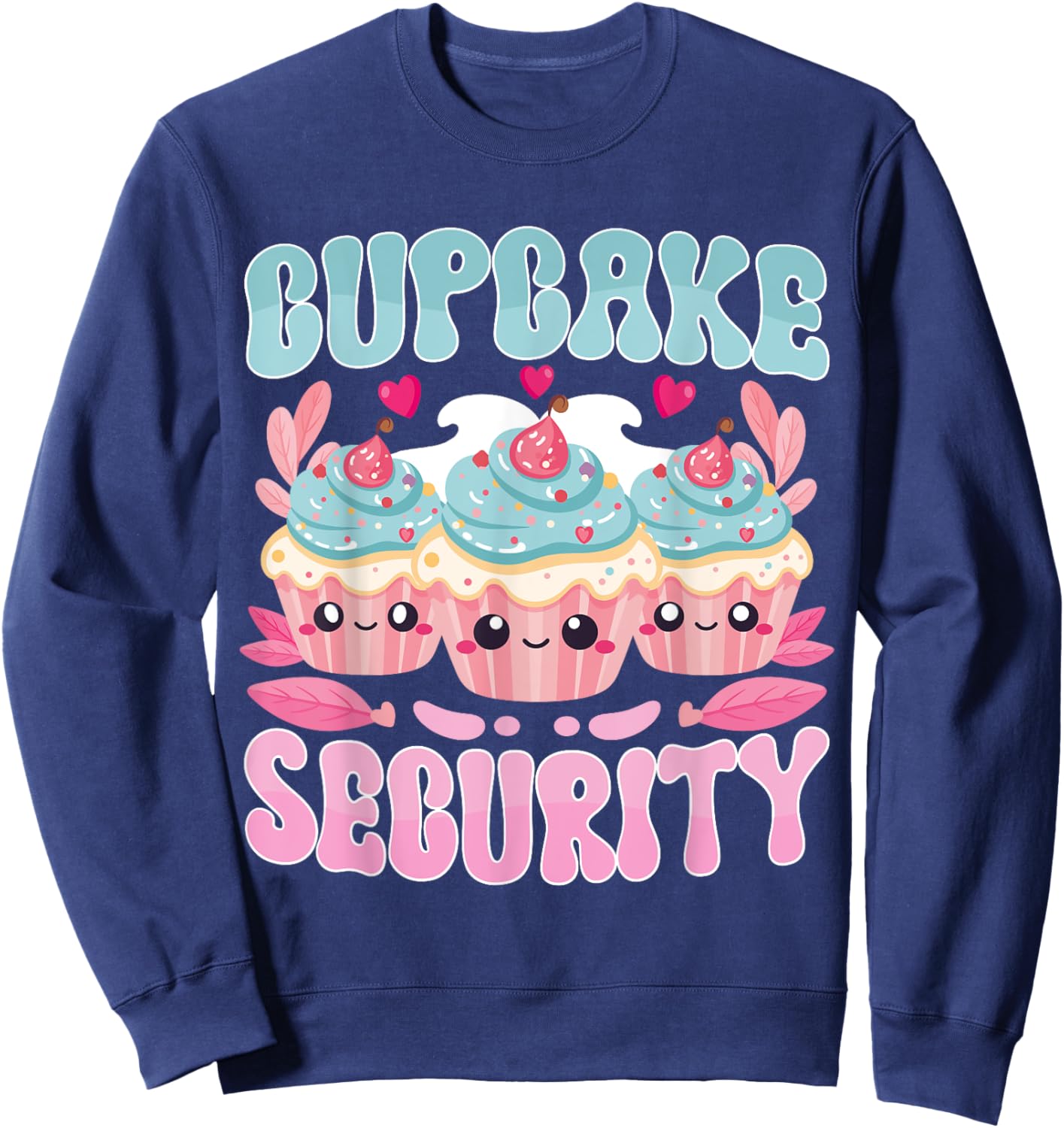 Cute Kawaii Dessert Cupcake Security Pastry Chef Sweatshirt - Sweatshirt | Navy