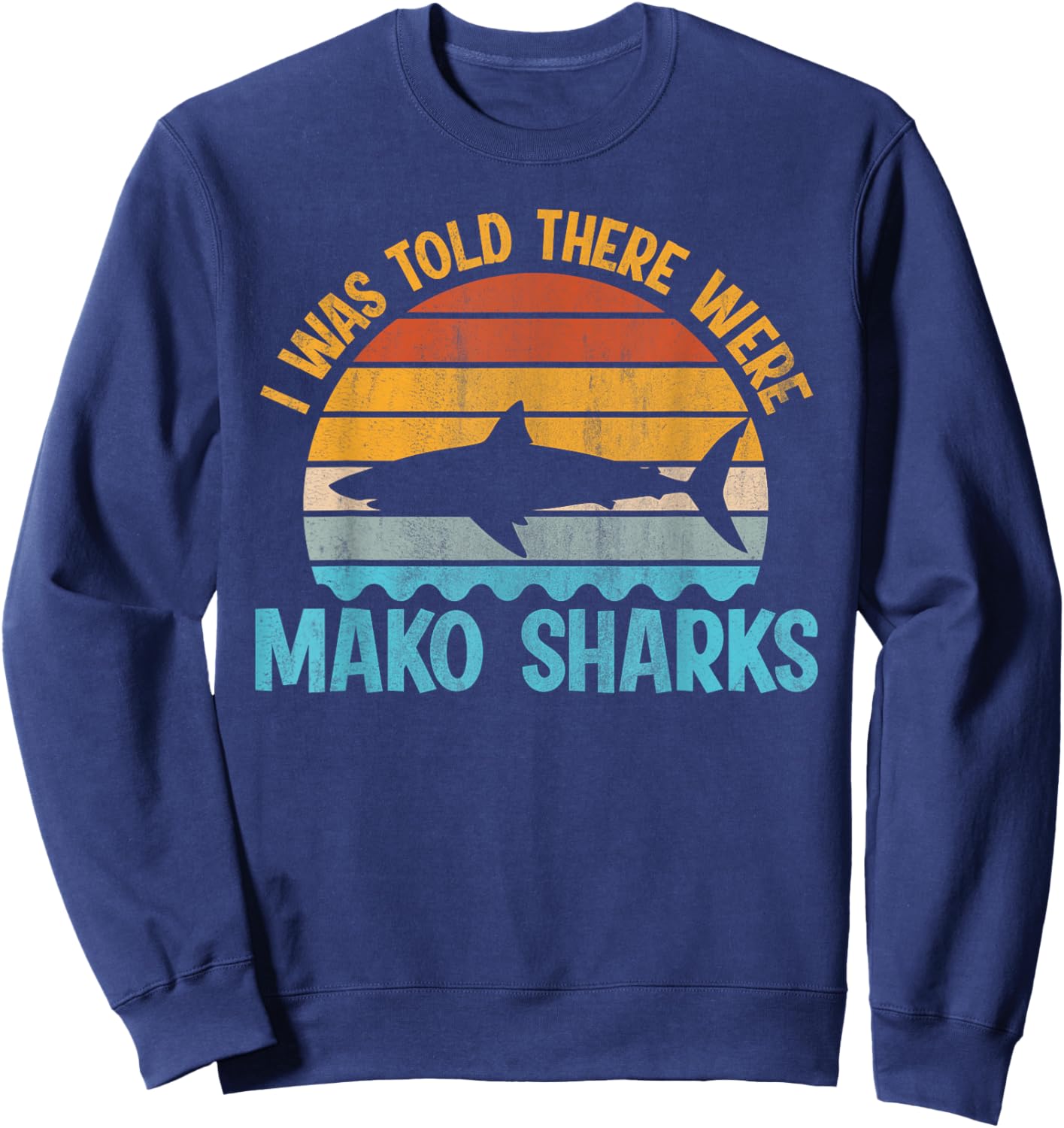 Mako Shark Diving Design for a Mako Shark Expert Sweatshirt - Sweatshirt | Navy