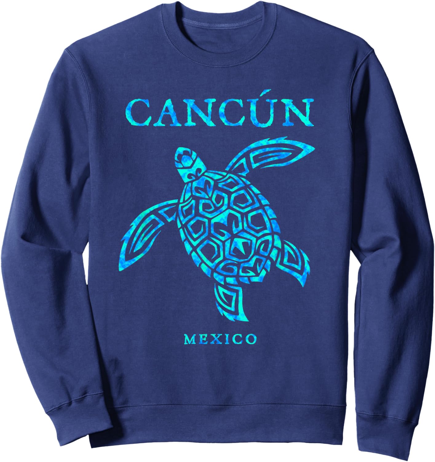 Cancun Mexico Sea Turtle Boys Girls Toddler Souvenir Sweatshirt - Sweatshirt | Navy