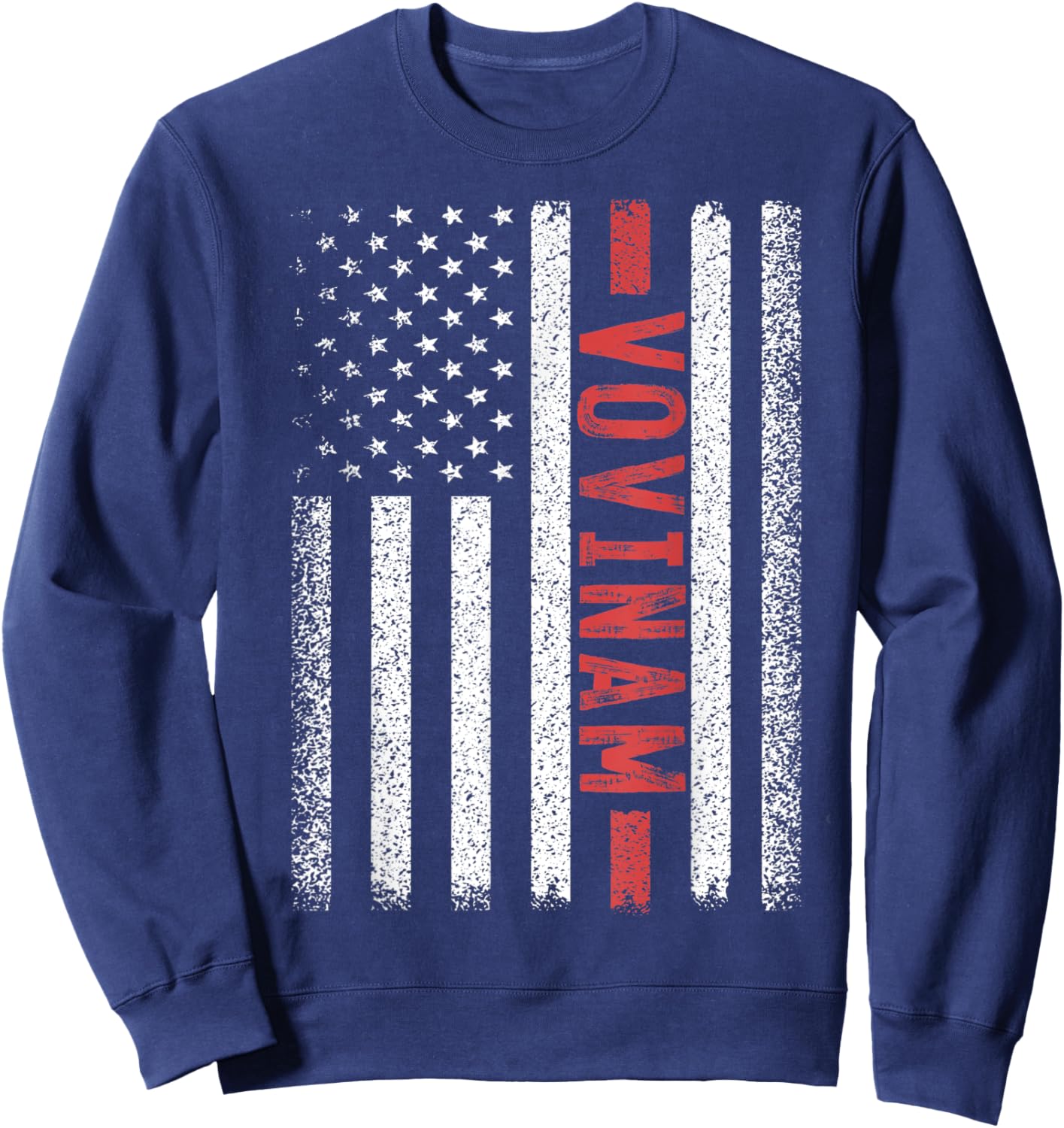 Vovinam American Flag 4th of July Vietnam Martial Arts Men Sweatshirt - Sweatshirt | Navy
