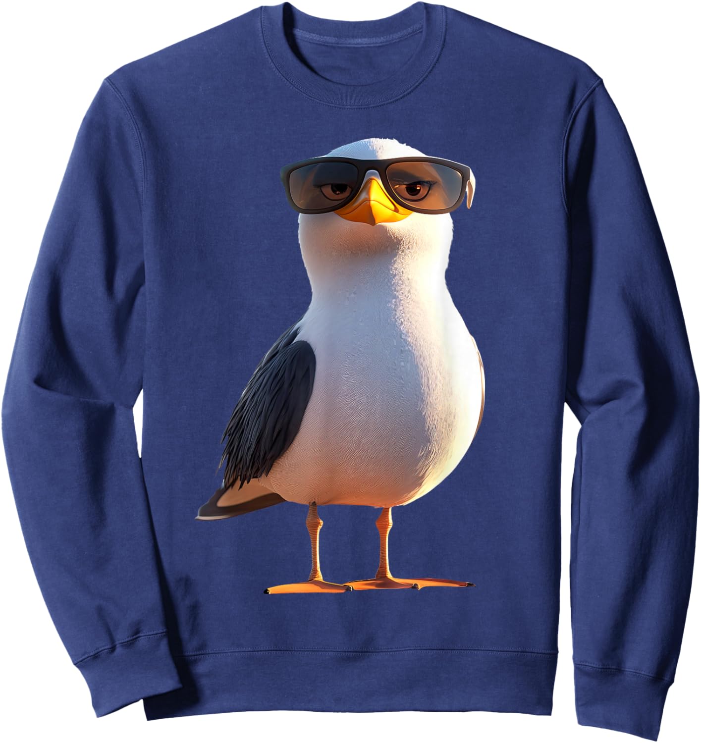 Seagull Beach North Sea Baltic Gull Silver Sweatshirt - Sweatshirt | Navy