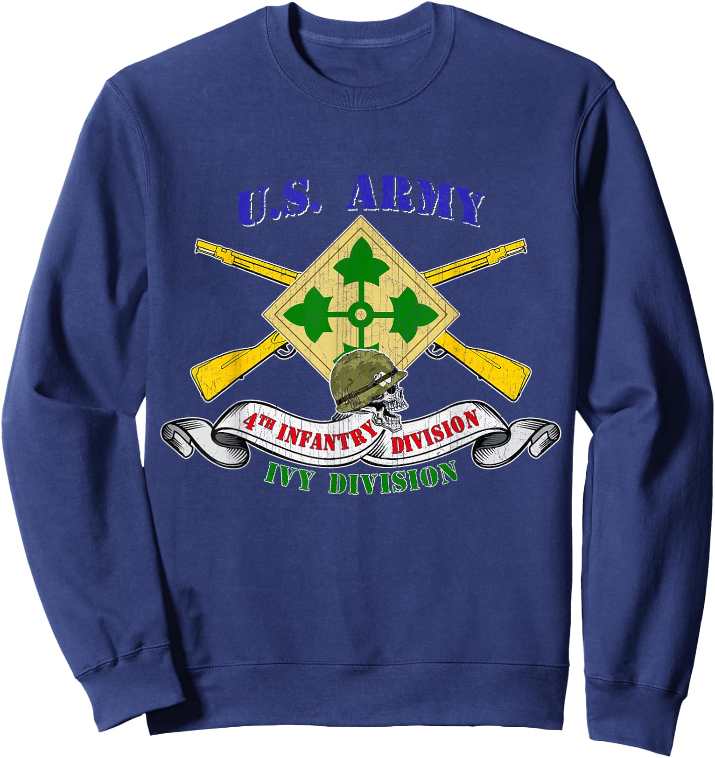 4th Infantry Division 4th ID Ivy Division Fort Carson Gifts Sweatshirt - Sweatshirt | Navy