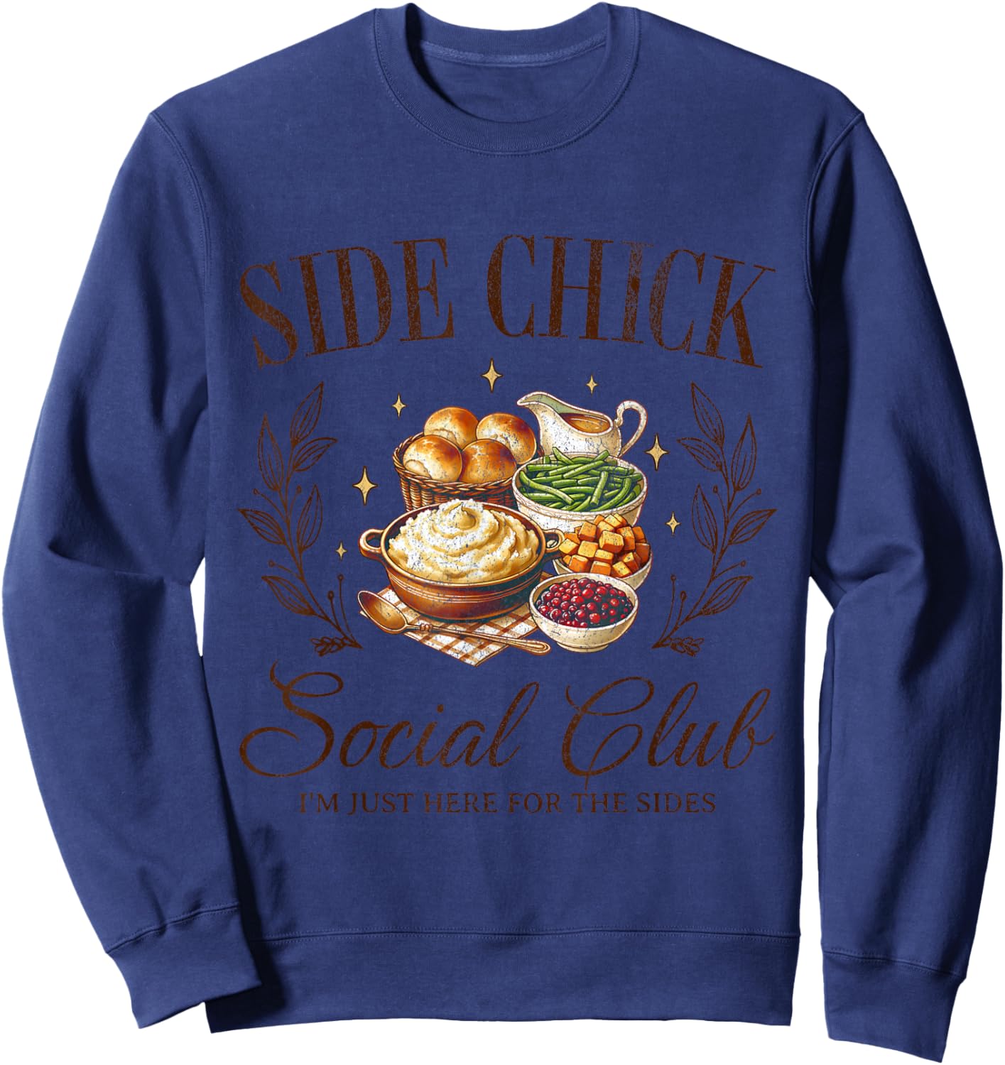 Side Chick Social Club Thanksgiving Sweatshirt - Sweatshirt | Navy
