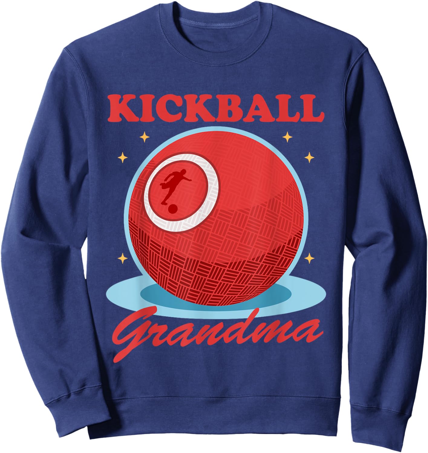 Kickball Grandma | Kickballer Player Kickball Sweatshirt - Sweatshirt | Navy