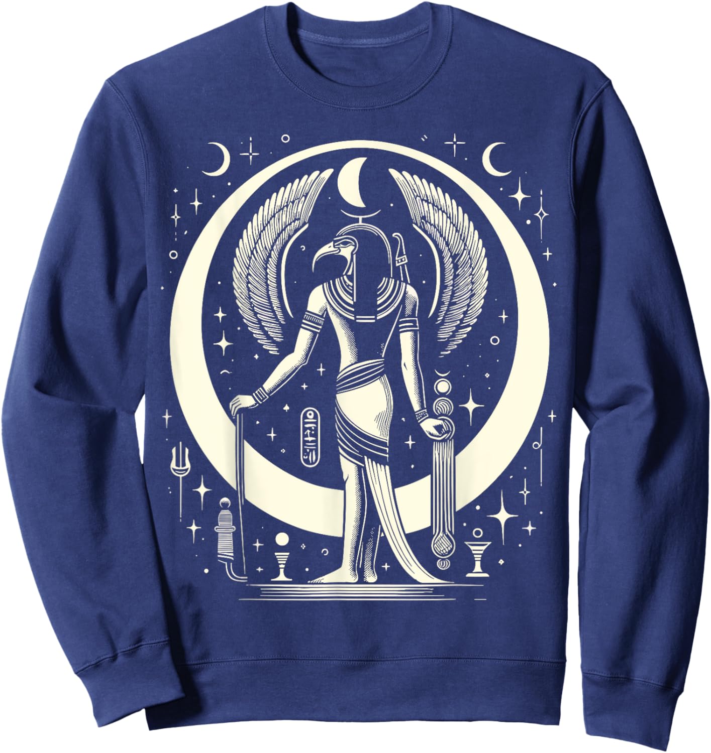 Thoth Egyptian Mythology Diety Ibis Ancient Egypt Sweatshirt - Sweatshirt | Navy