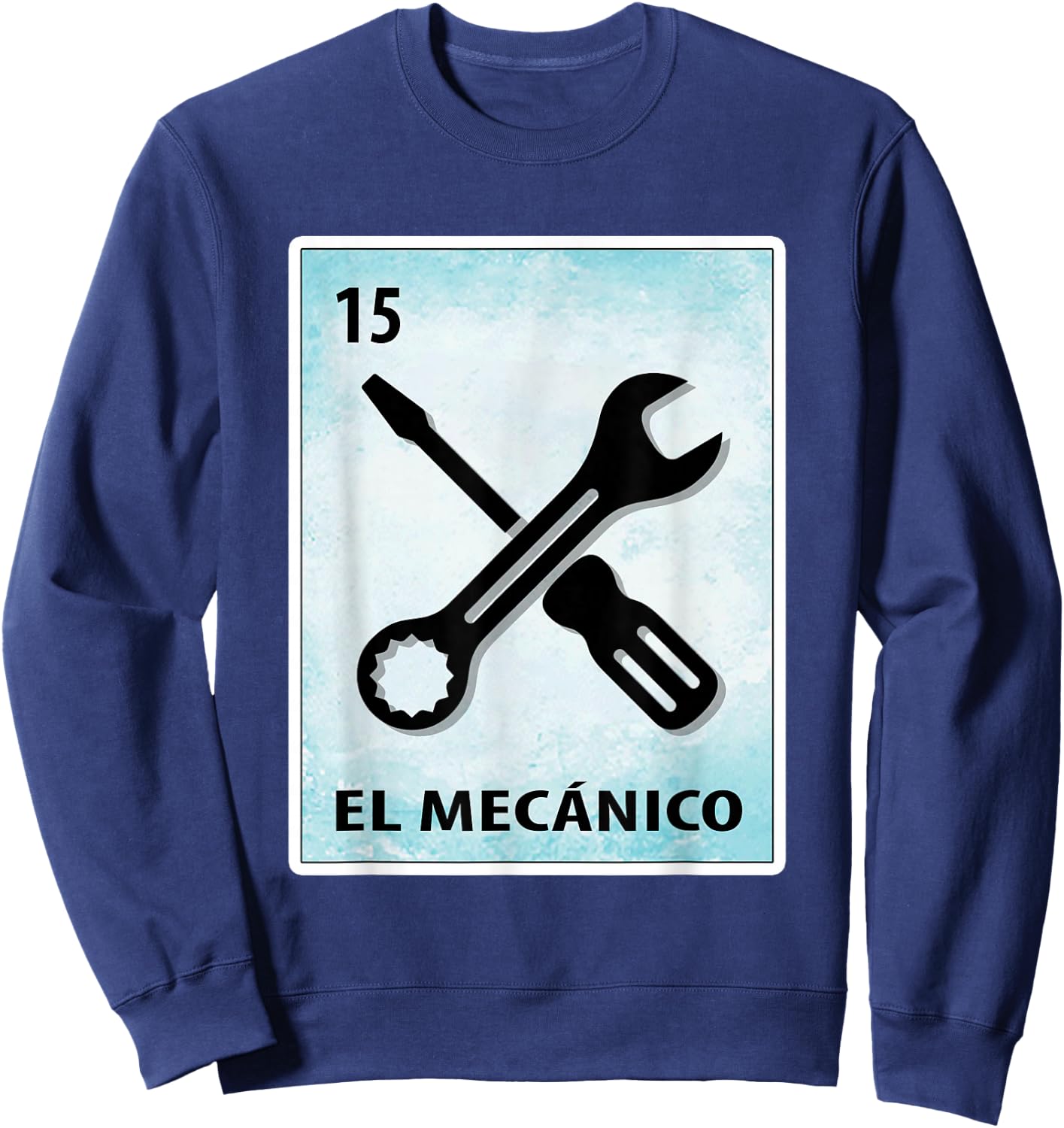 El Mecanico Mexican Mechanic Cards Sweatshirt - Sweatshirt | Navy