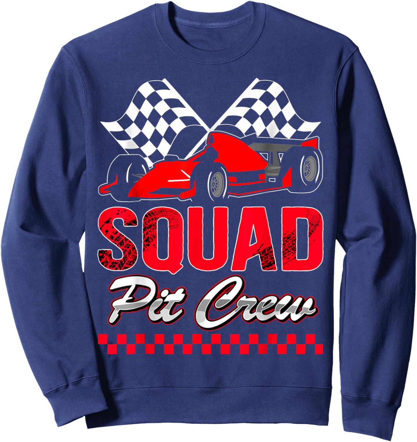 Pit Crew Squad Race Car Birthday Boy Racing Car Sweatshirt - Sweatshirt | Navy