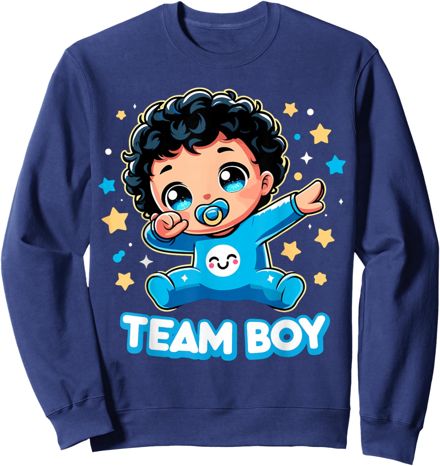 Team Boy Baby Gender Reveal Party Announcement Sweatshirt - Sweatshirt | Navy