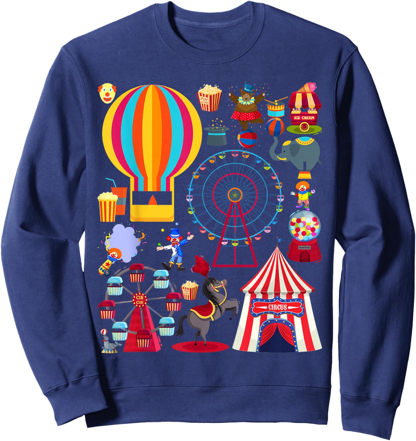 Circus Love Heart Ringmaster Party Circus Men Women Kids Boy Sweatshirt - Sweatshirt | Navy