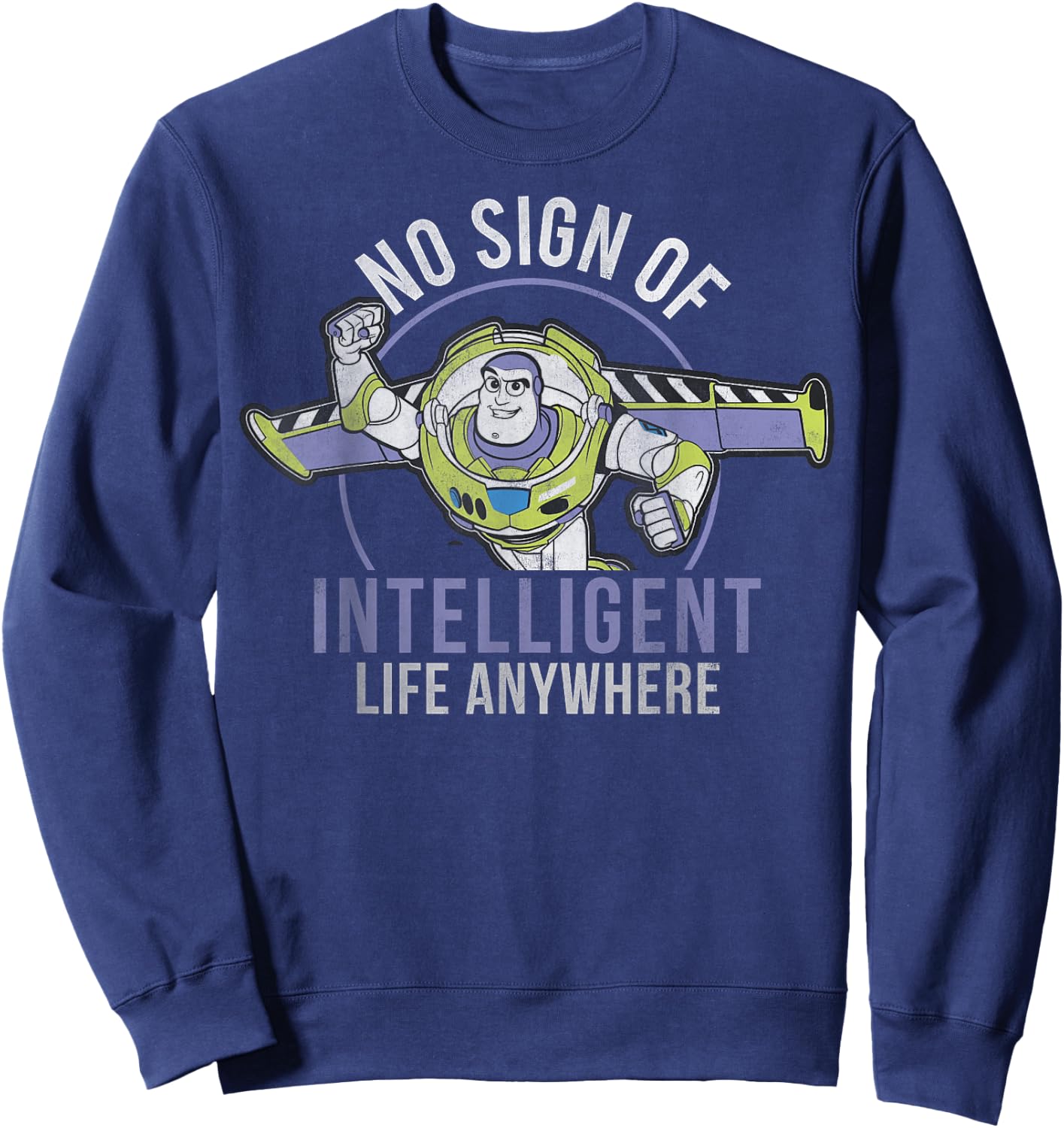 Disney Pixar Toy Story Buzz Lightyear Intelligent Life Sweatshirt - Sweatshirt | Navy