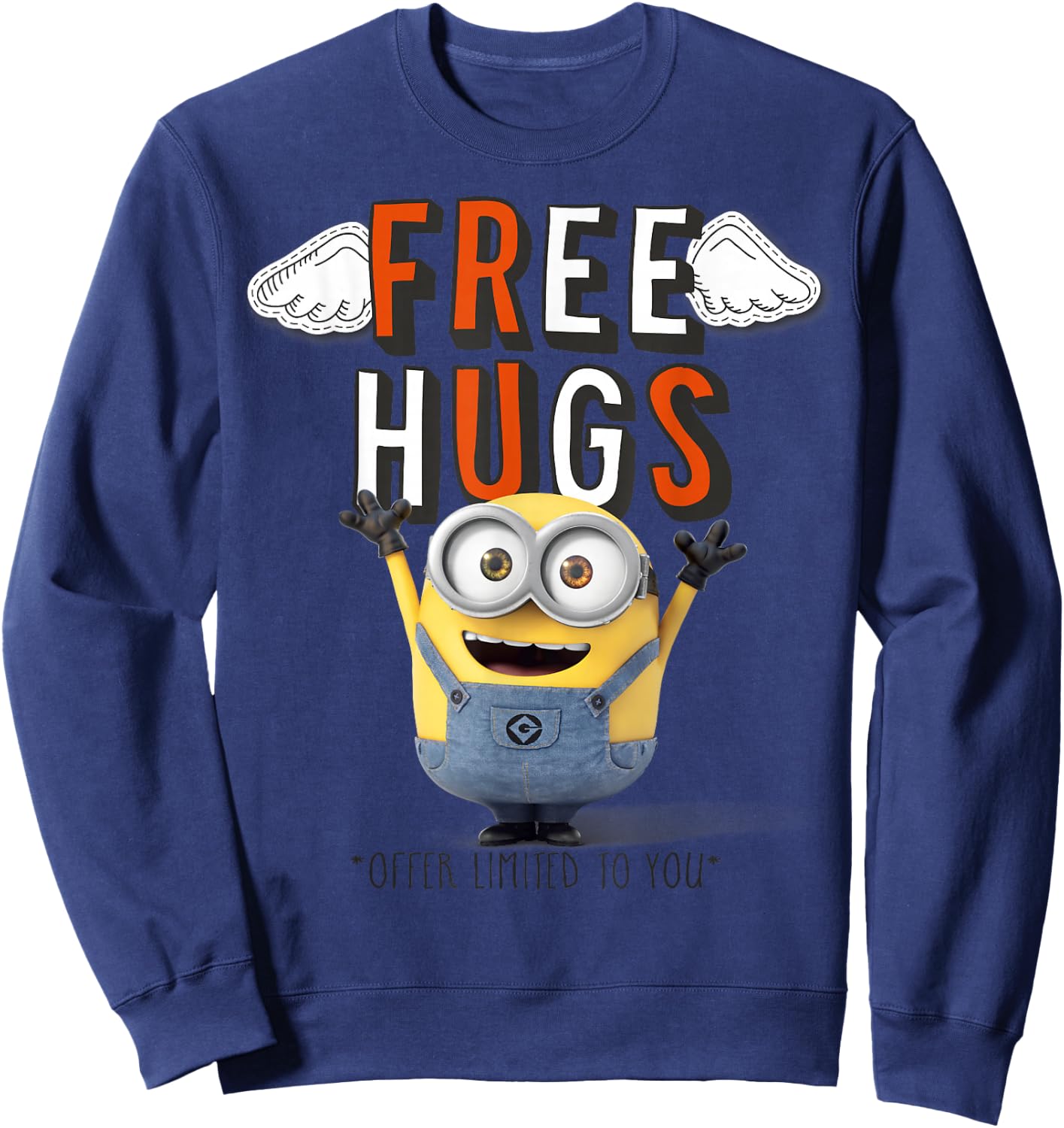 Despicable Me Minions Free Hugs Graphic Sweatshirt - Sweatshirt | Navy