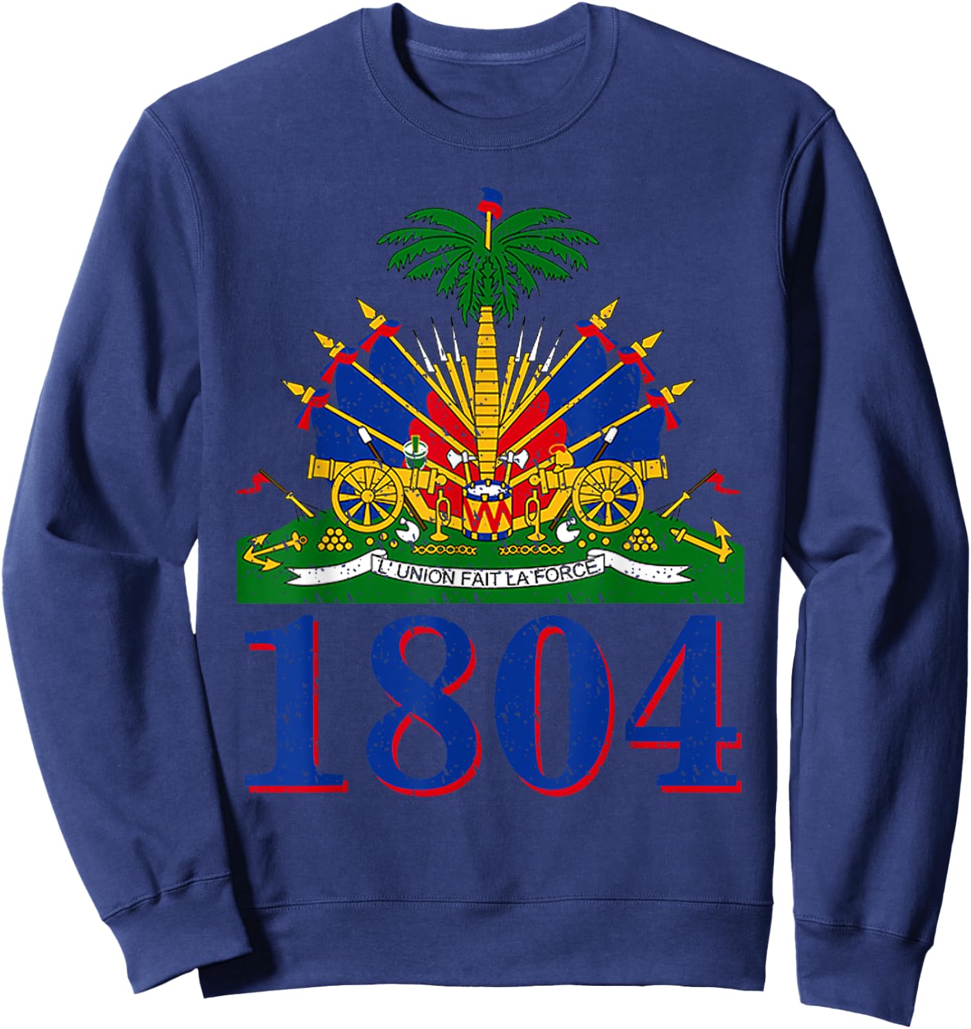 1804 Shirt | Cute Haiti Year Of Independence Gift Sweatshirt - Sweatshirt | Navy
