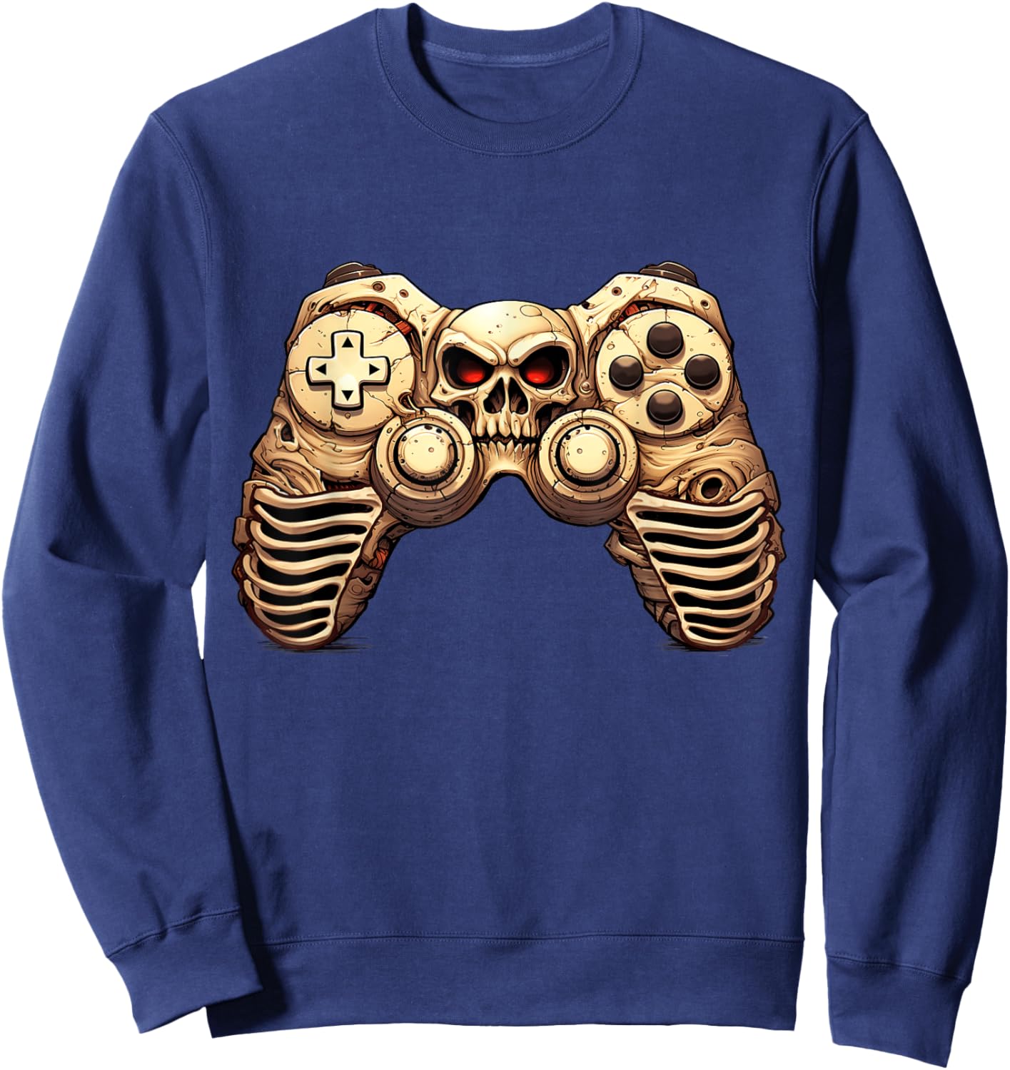 Halloween Skeleton Zombie Gaming Controllers Mummy Boys Kids Sweatshirt - Sweatshirt | Navy