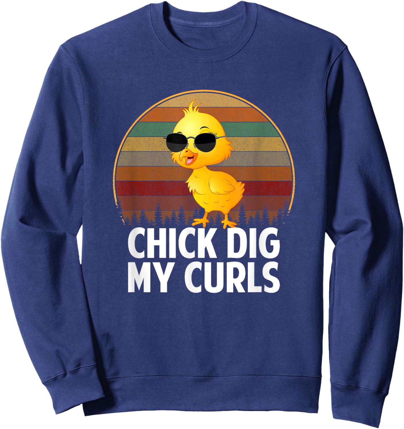 Chicks dig my curls, hair toddler Sweatshirt - Sweatshirt | Navy