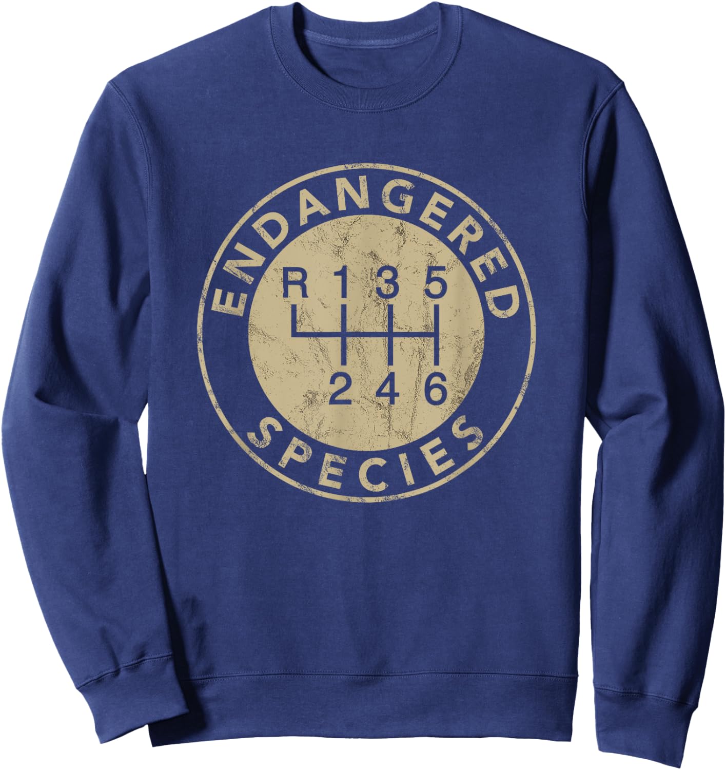 Endangered Species-Stick Shift-manual transmission Driver Sweatshirt - Sweatshirt | Navy