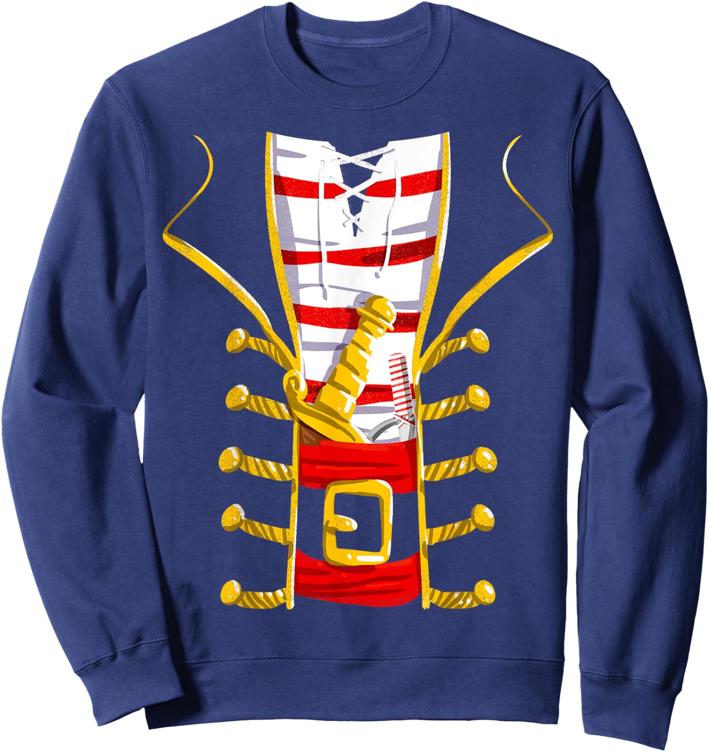 Pirate Costume Shirt Buccaneer Pirate Sweatshirt - Sweatshirt | Navy