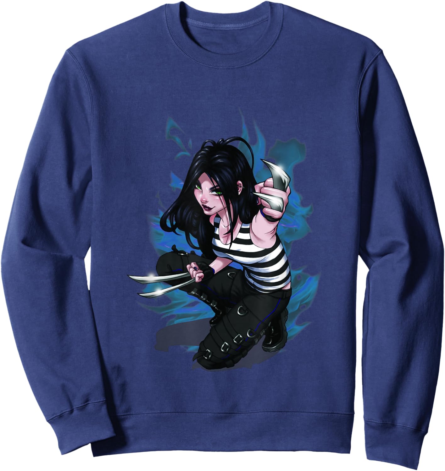 Marvel X-Men X-23 Claws Out Sassy Portrait Sweatshirt - Sweatshirt | Navy