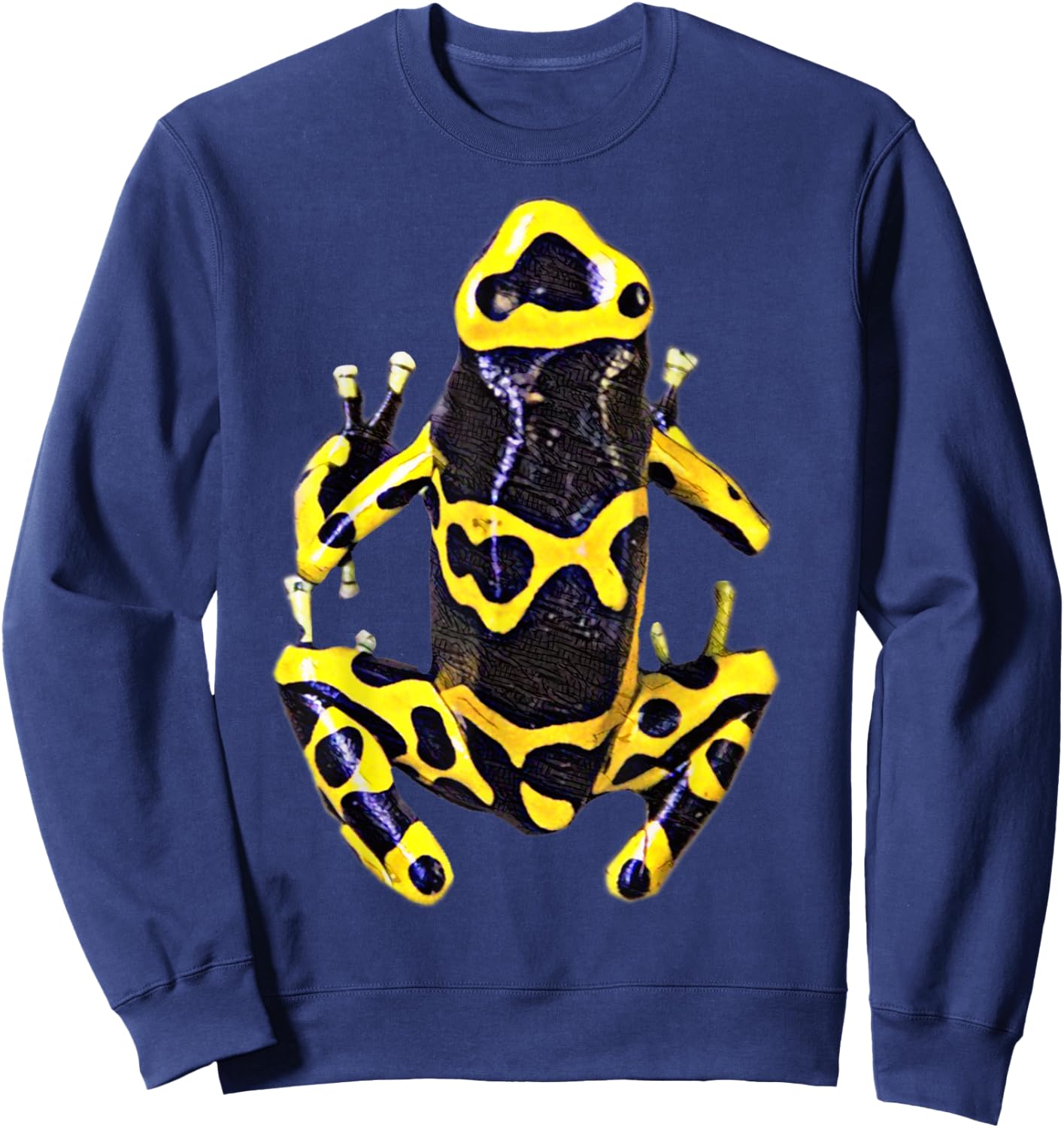 Yellow Poison Arrow Frog Designs Poison Dart Arrow Frog Sweatshirt - Sweatshirt | Navy