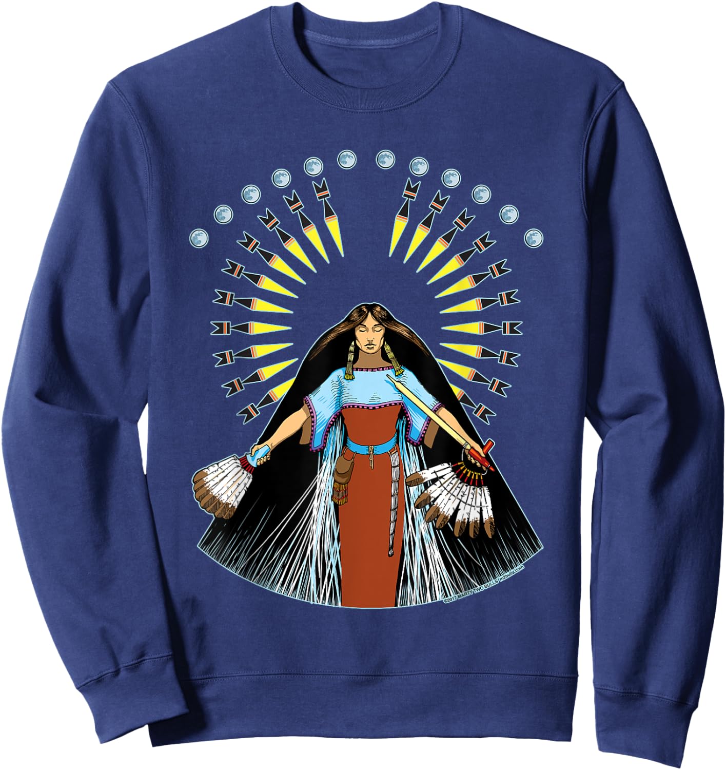 White Buffalo Calf Woman Sweatshirt - Sweatshirt | Navy