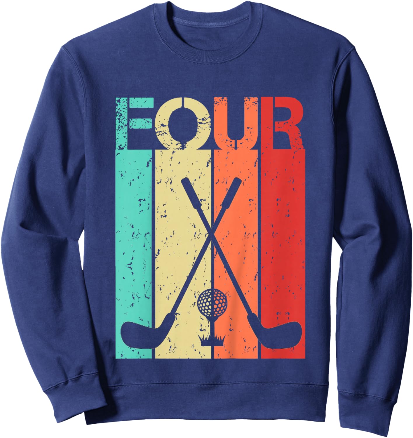 Golf 4 Birthday Boy Girl Golf 4 Year Old Sweatshirt - Sweatshirt | Navy
