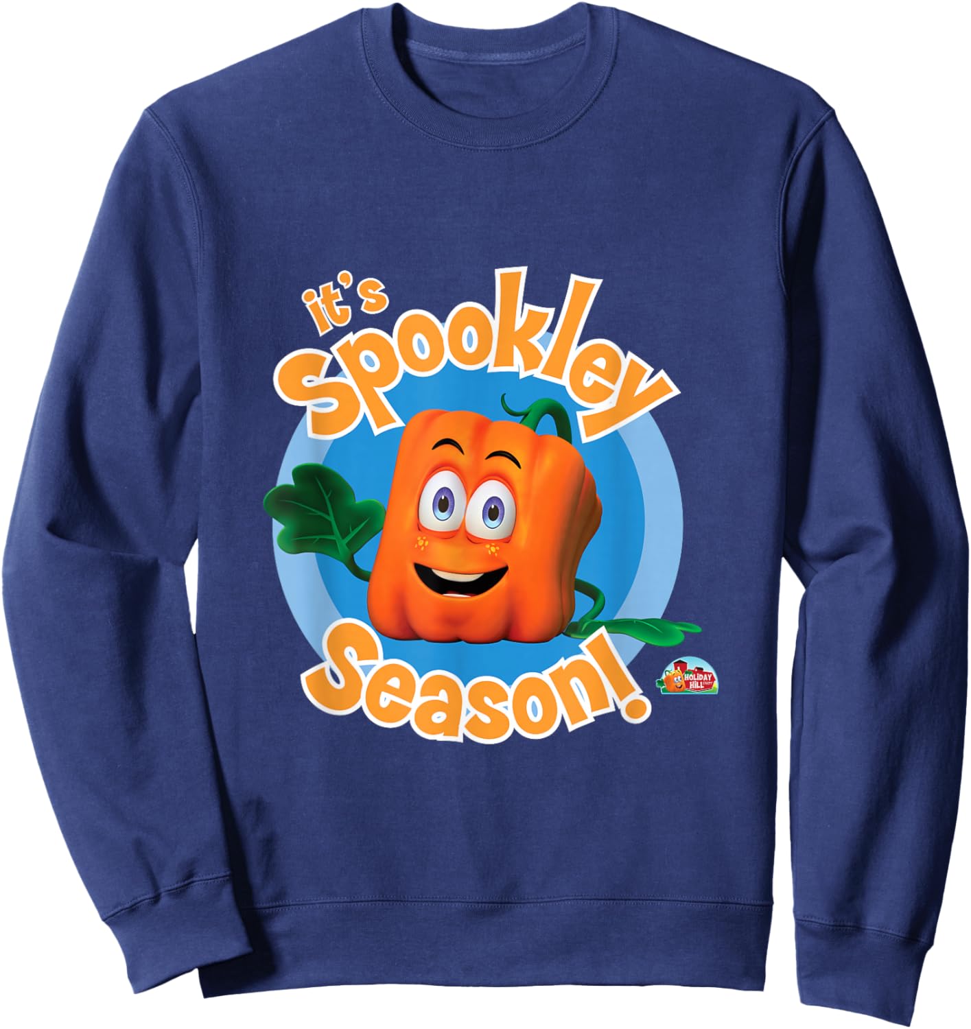 Spookley the Square Pumpkin | It's Spookley Season! Sweatshirt - Sweatshirt | Navy