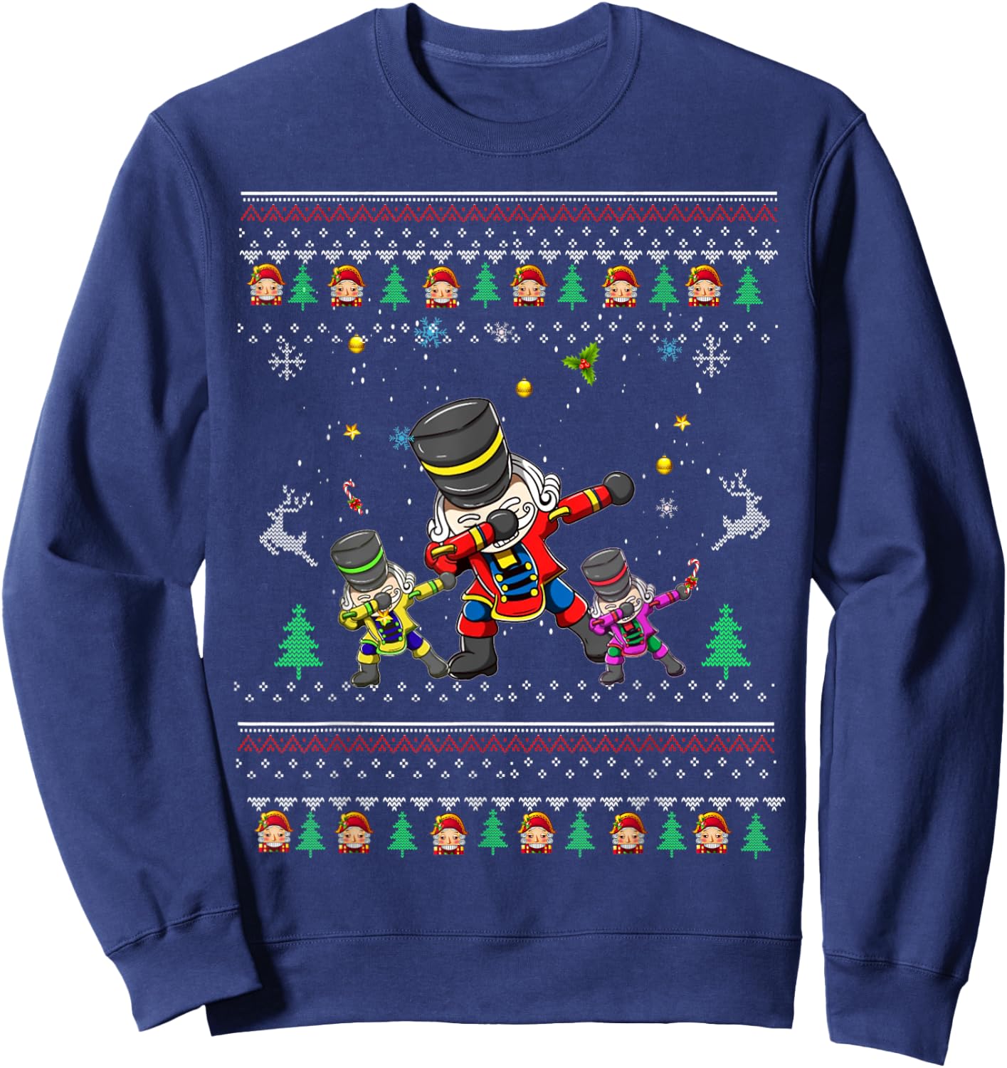 Ugly Dabbing Nutcracker Christmas Costume Nutcracker Kids Sweatshirt - Sweatshirt | Navy