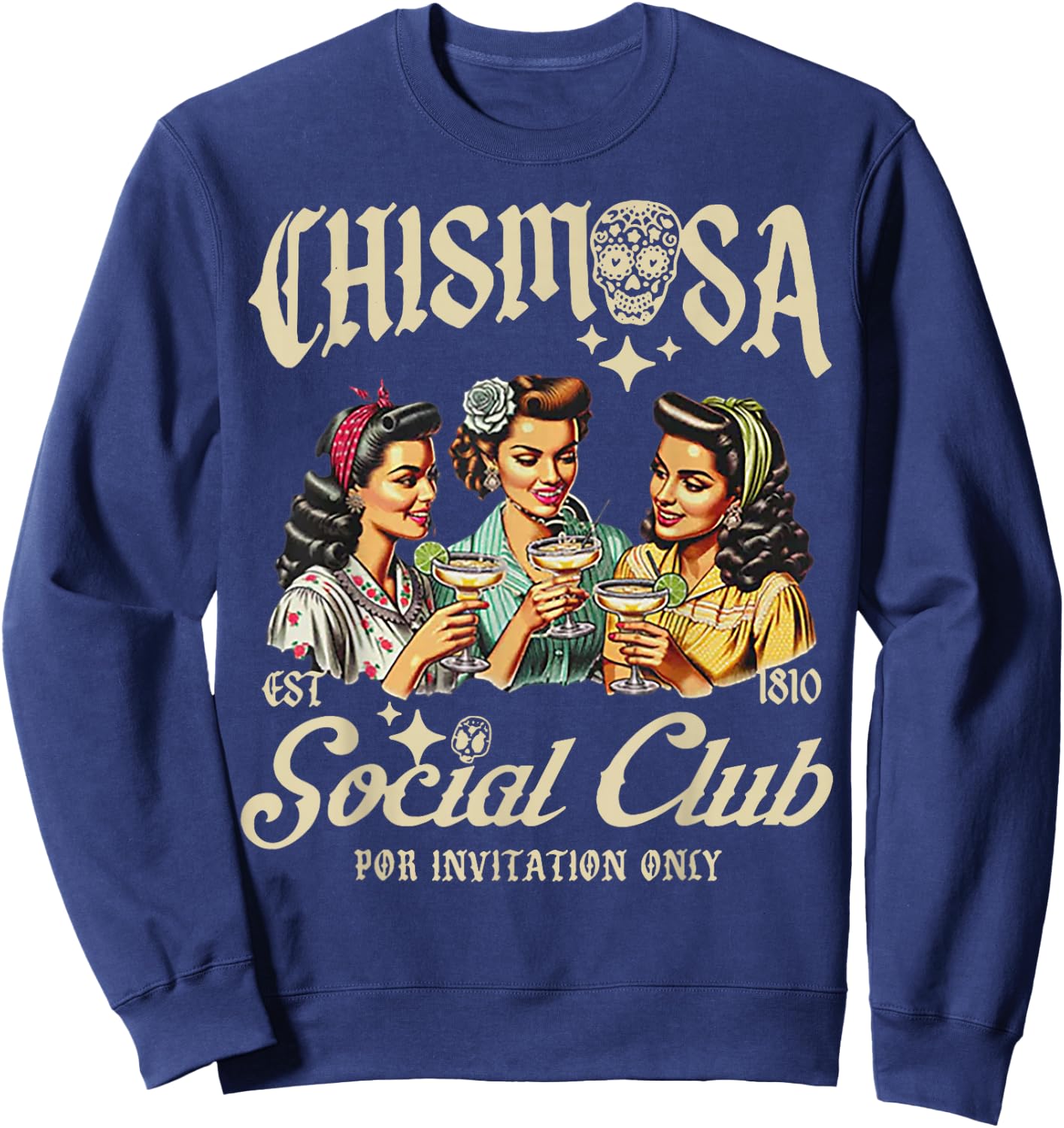 Chismosa Social Club Sweatshirt - Sweatshirt | Navy