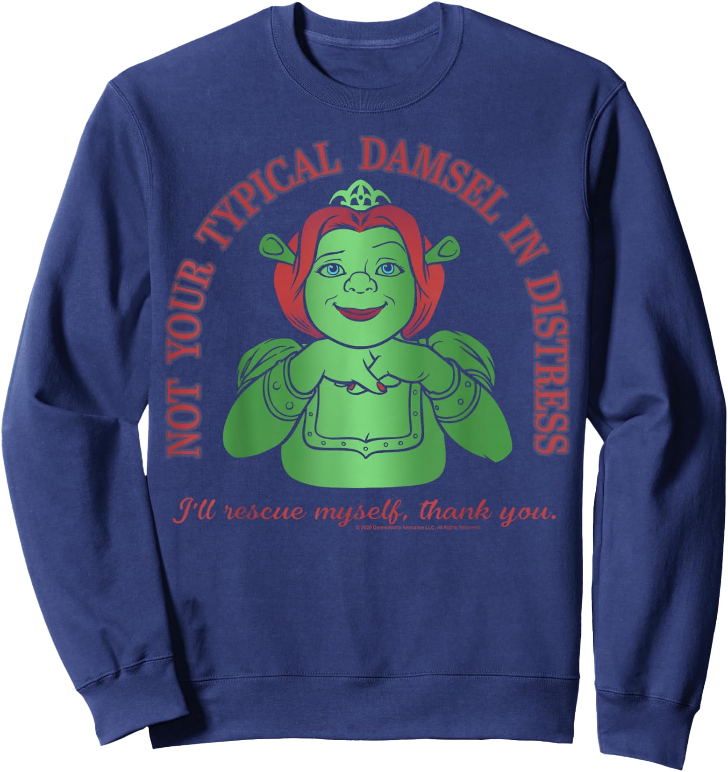 Shrek Fiona Not Your Typical Damsel in Distress Sweatshirt - Sweatshirt | Navy