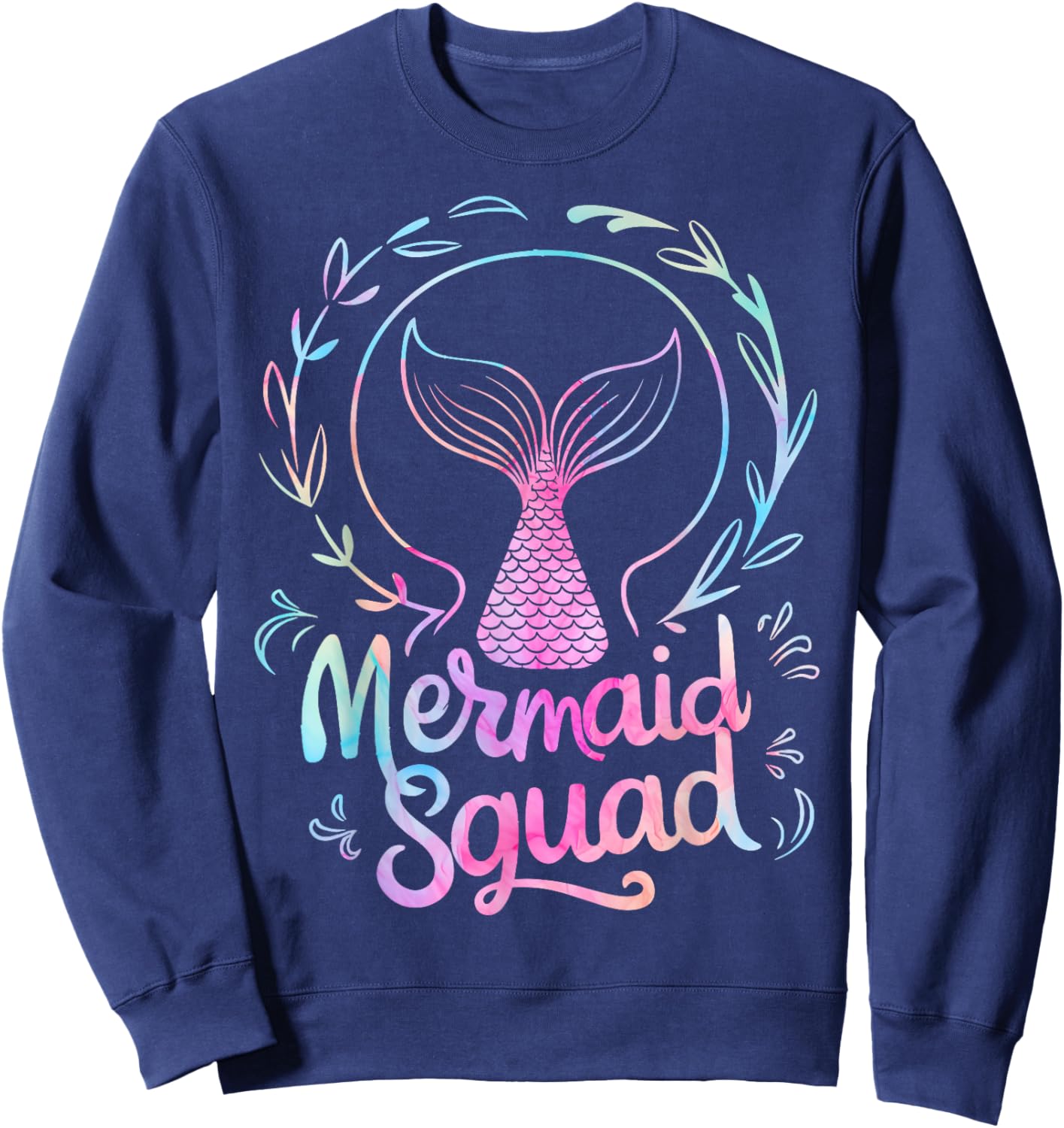 Mermaid Squad Of The Birthday Mermaid Sweatshirt - Sweatshirt | Navy