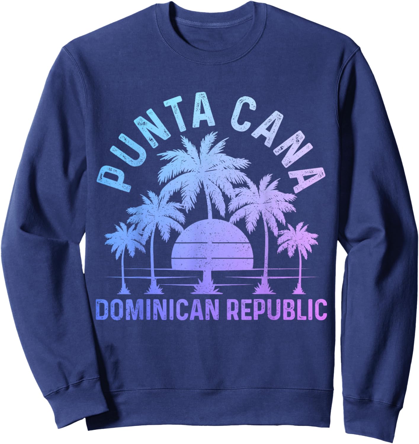 Punta Cana Dominican Republic Beach Surf Vintage Sweatshirt - Sweatshirt | Navy