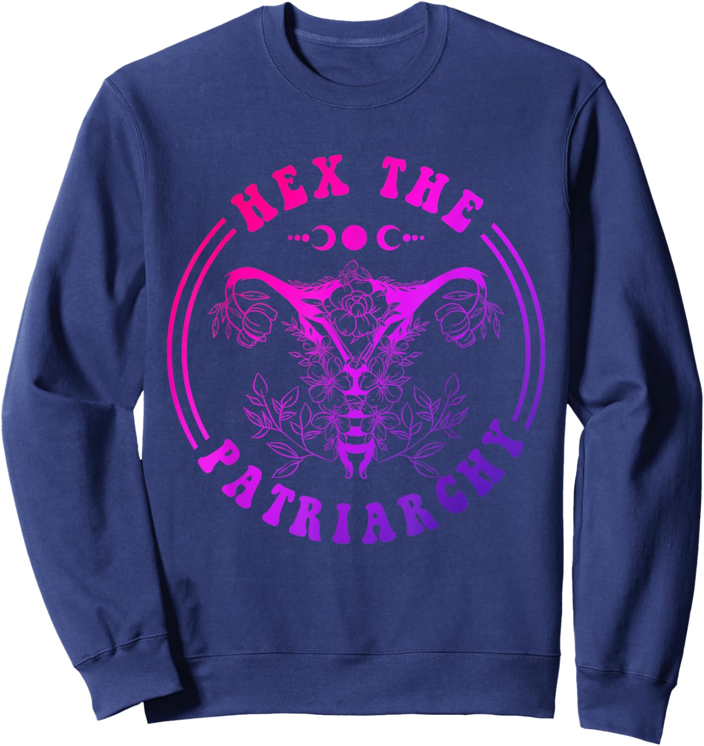 Funny Hex The Patriarchy Sweatshirt - Sweatshirt | Navy