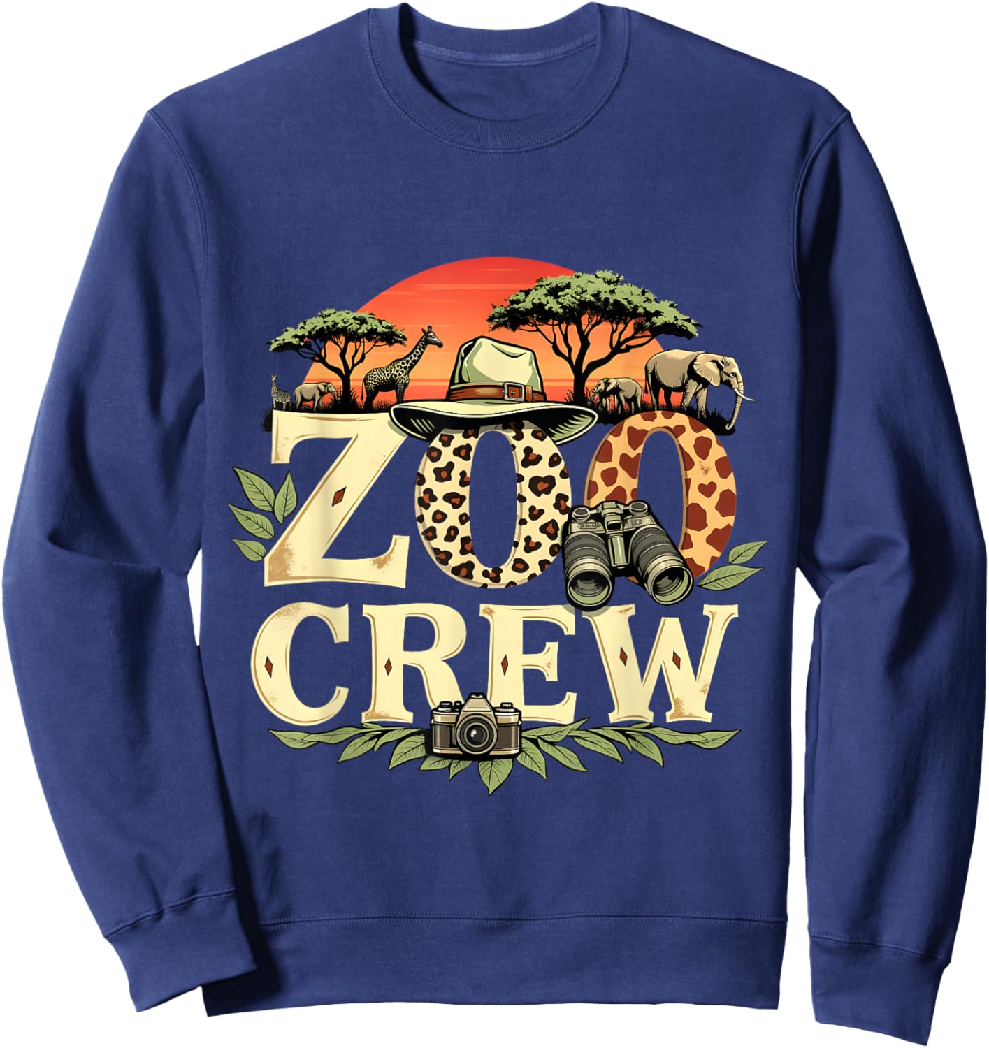 Zoo Crew Safari Animals Wildlife Animal Wild Field Trip Sweatshirt - Sweatshirt | Navy