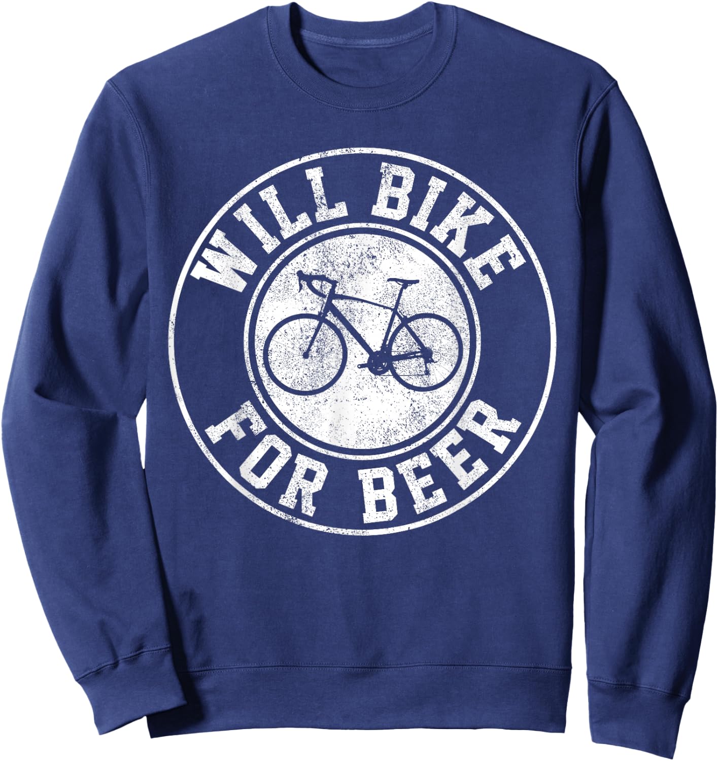 Bicycle Road Bike Beer Funny Road Cyclist Gift Sweatshirt - Sweatshirt | Navy