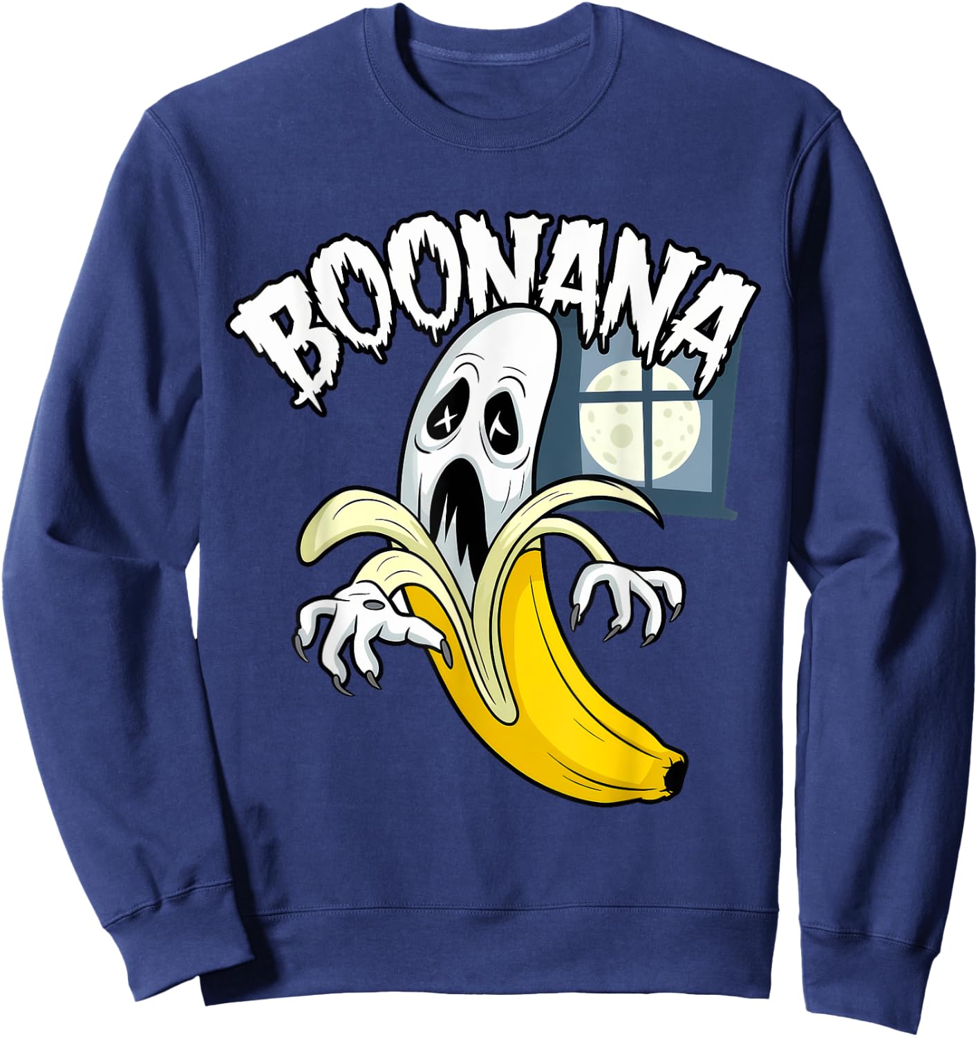Boonana , Ghost Banana Sweatshirt - Sweatshirt | Navy