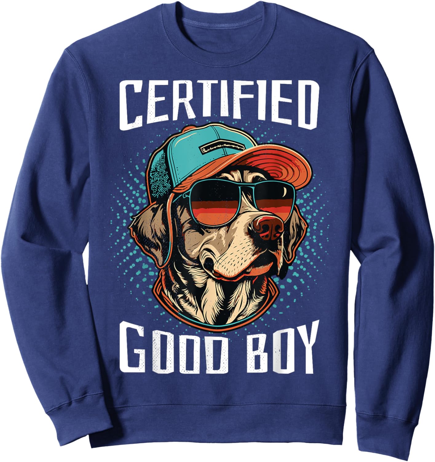 Labrador. Certified good boy. Sweatshirt - Sweatshirt | Navy