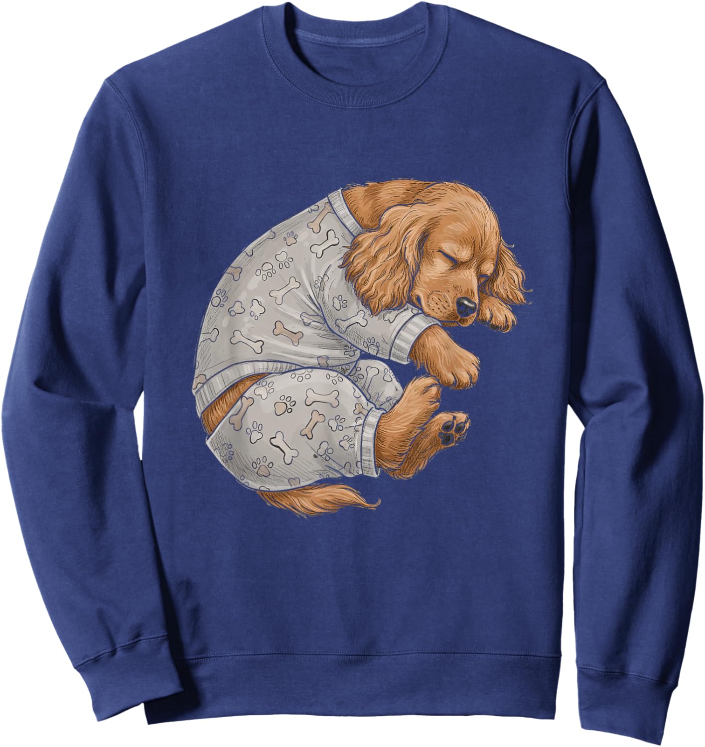 Funny Sleepy Cocker Spaniel Pyjamas Men Women Children Sweatshirt - Sweatshirt | Navy
