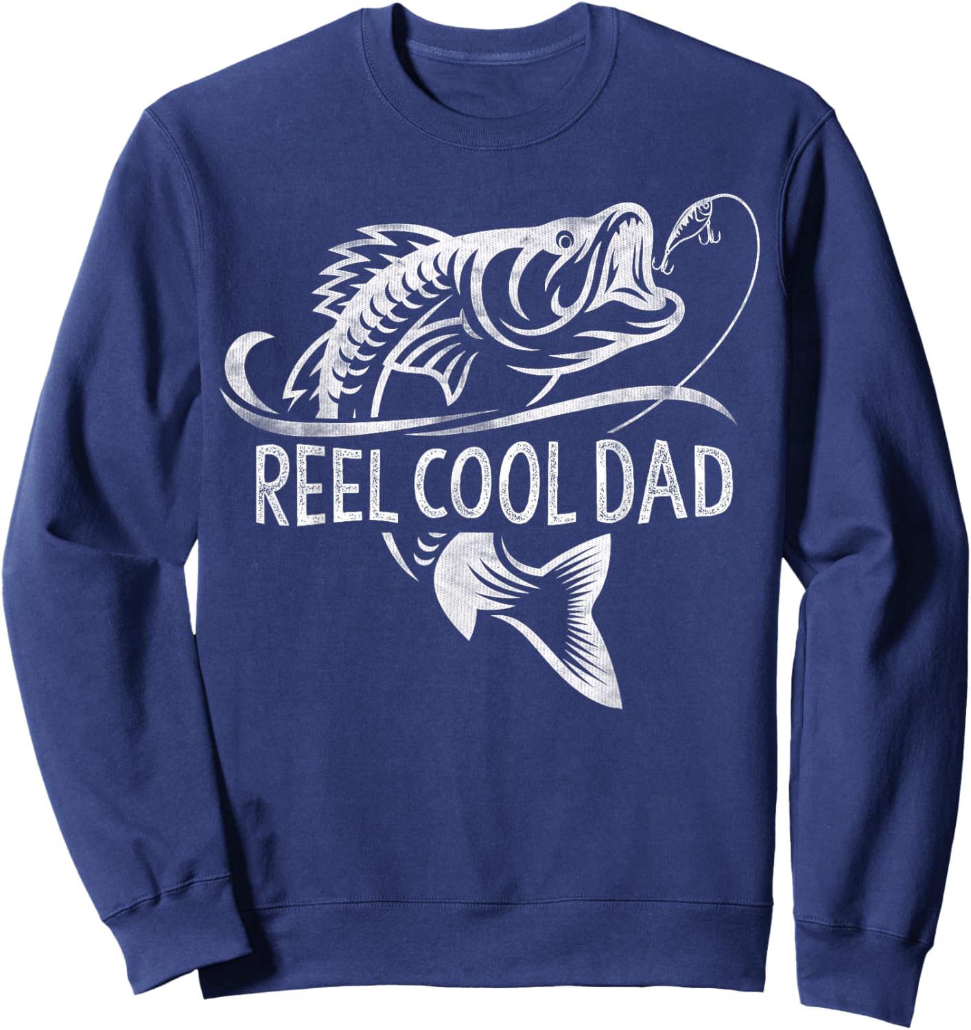 Reel Cool Dad Fishing Gifts Dad Father's Day Sweatshirt - Sweatshirt | Navy