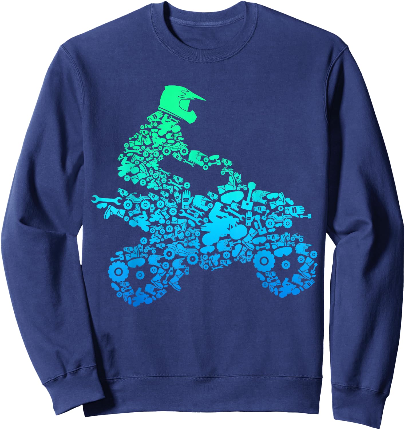 Quad Biker ATV 4 Wheeler Funny Quad Gift and Boys Sweatshirt - Sweatshirt | Navy
