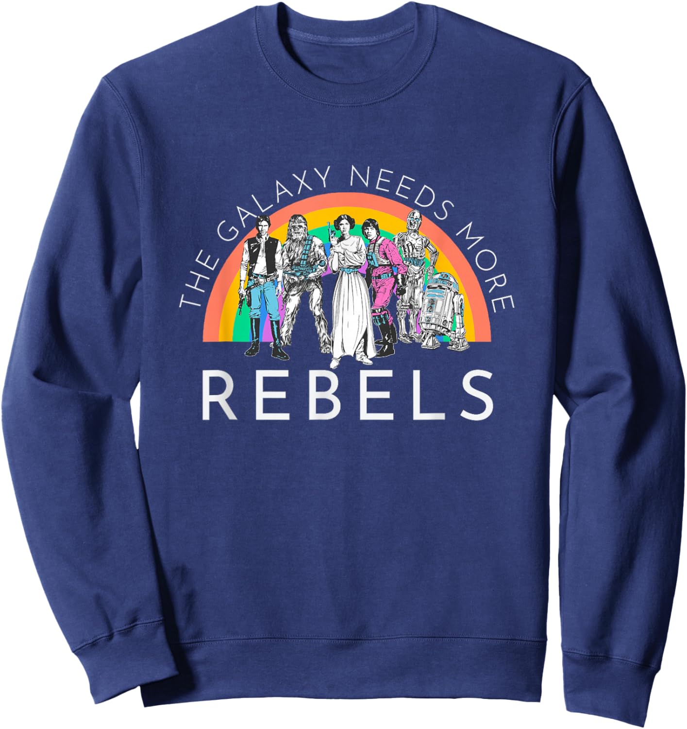 Star Wars Rainbow Rebel Group Poster Sweatshirt - Sweatshirt | Navy