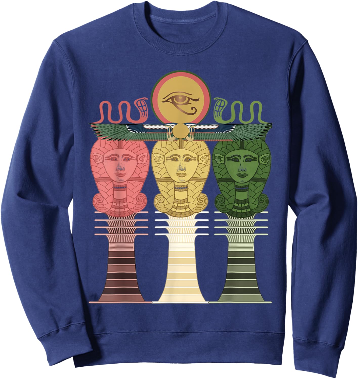 Ancient Egyptian Goddess Hathor Sweatshirt - Sweatshirt | Navy