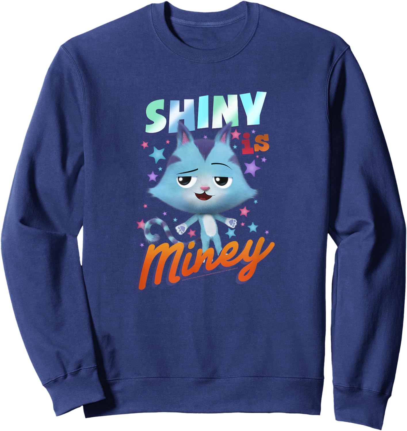 Gabby's Dollhouse Catrat Shiny is Miney Portrait Sweatshirt - Sweatshirt | Navy