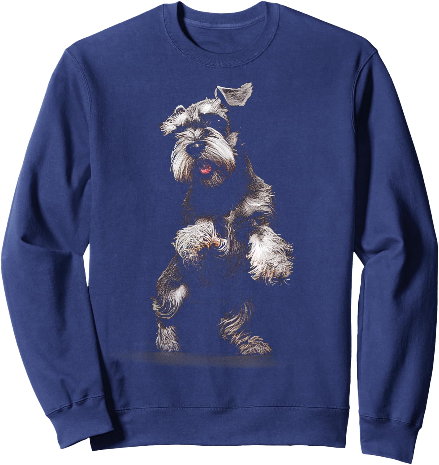 Miniature Schnauzer Dog Art Miniature Schnauzer Sweatshirt - Sweatshirt | Navy