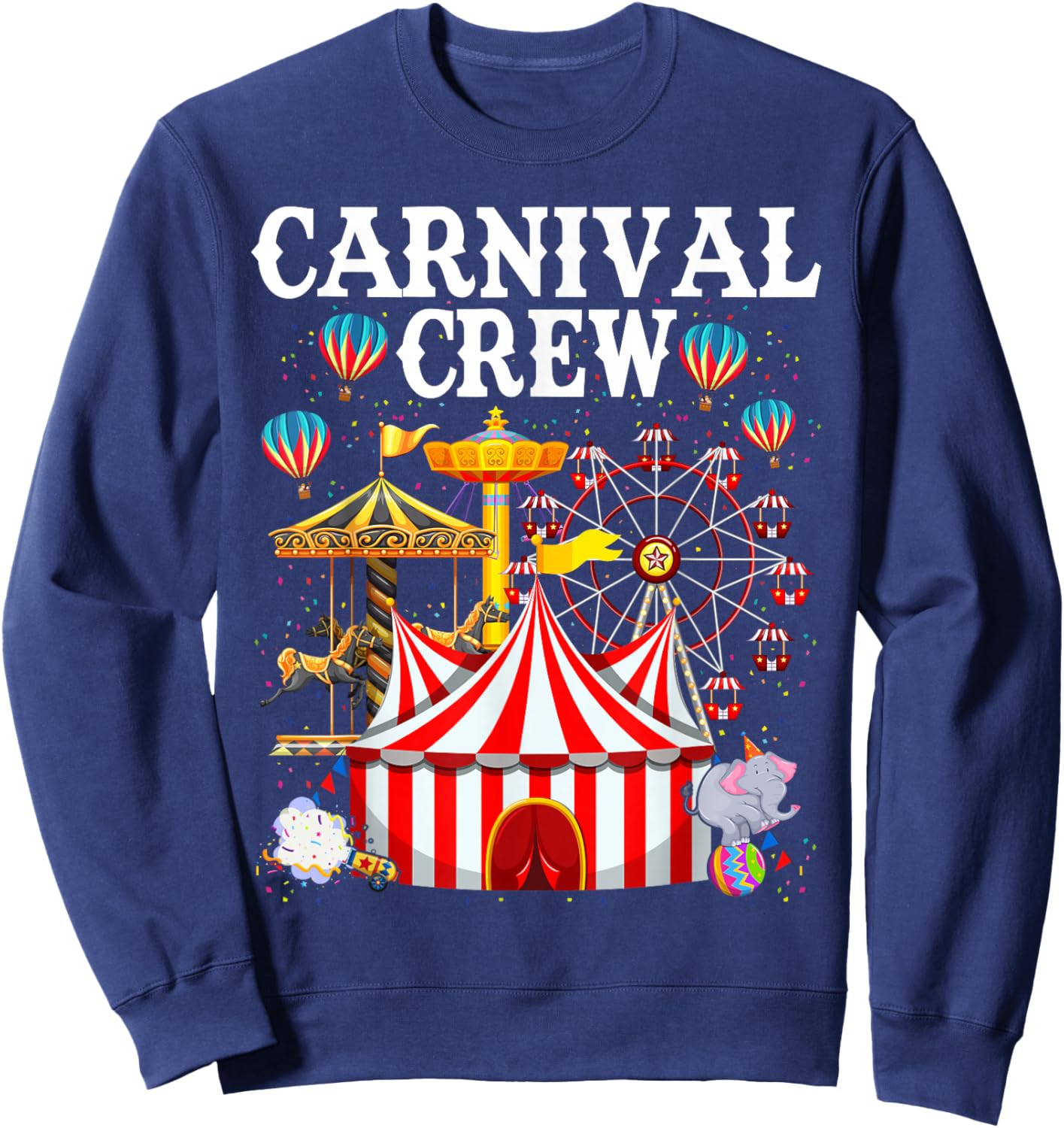 Carnival Crew for Birthday Theme Party Matching Family Sweatshirt - Sweatshirt | Navy